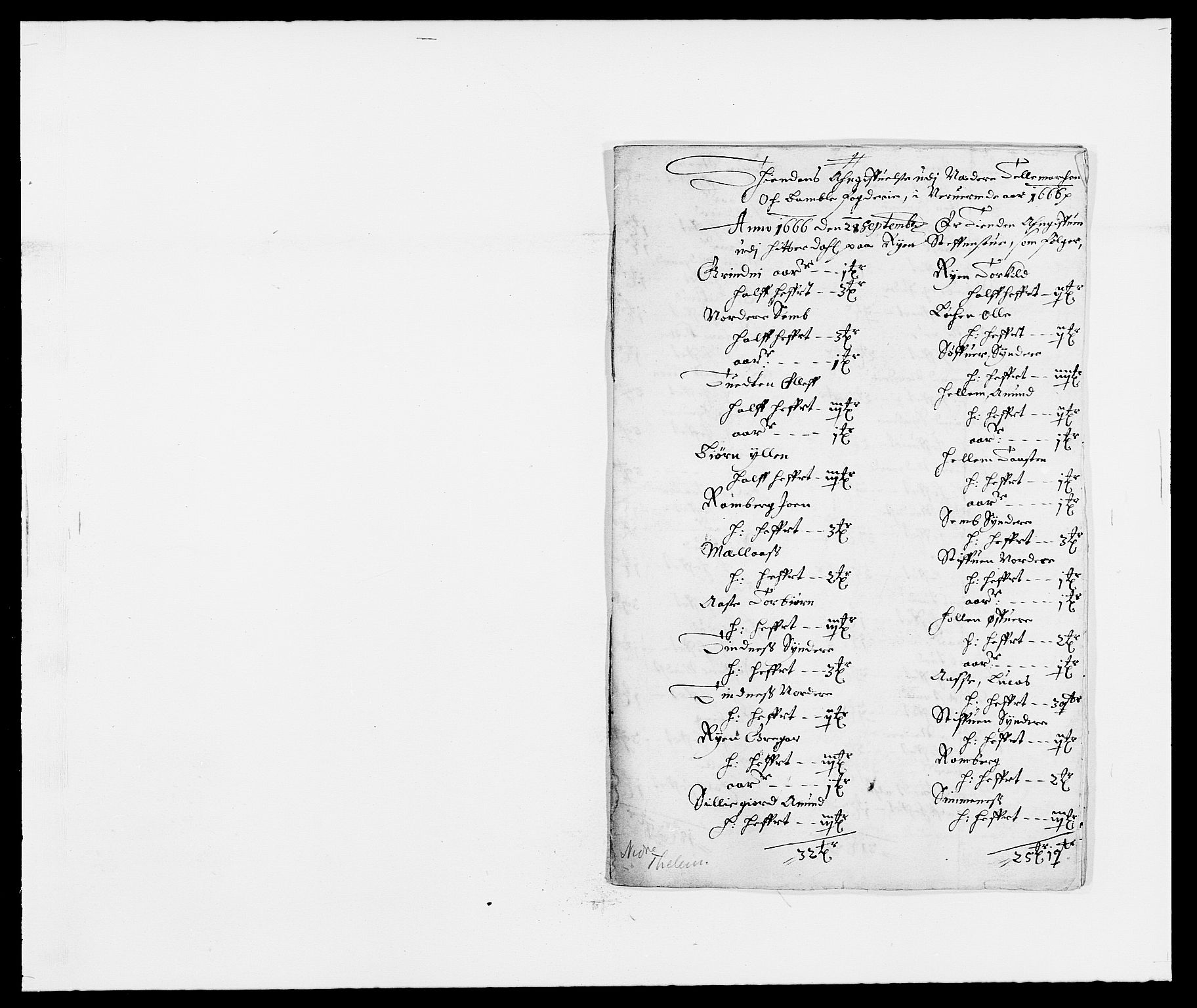 Rentekammeret inntil 1814, Reviderte regnskaper, Fogderegnskap, RA/EA-4092/R35/L2057: Fogderegnskap Øvre og Nedre Telemark, 1666-1667, s. 259