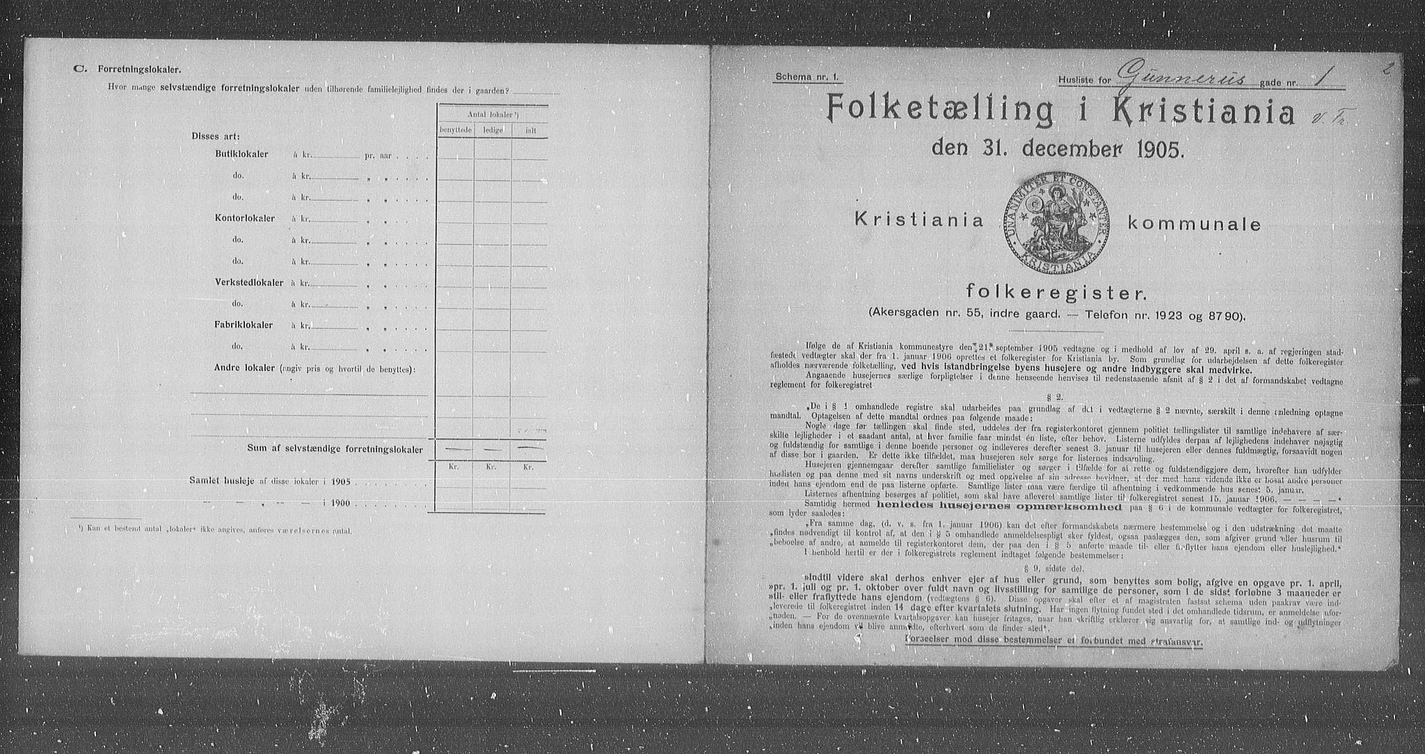 OBA, Kommunal folketelling 31.12.1905 for Kristiania kjøpstad, 1905, s. 16972