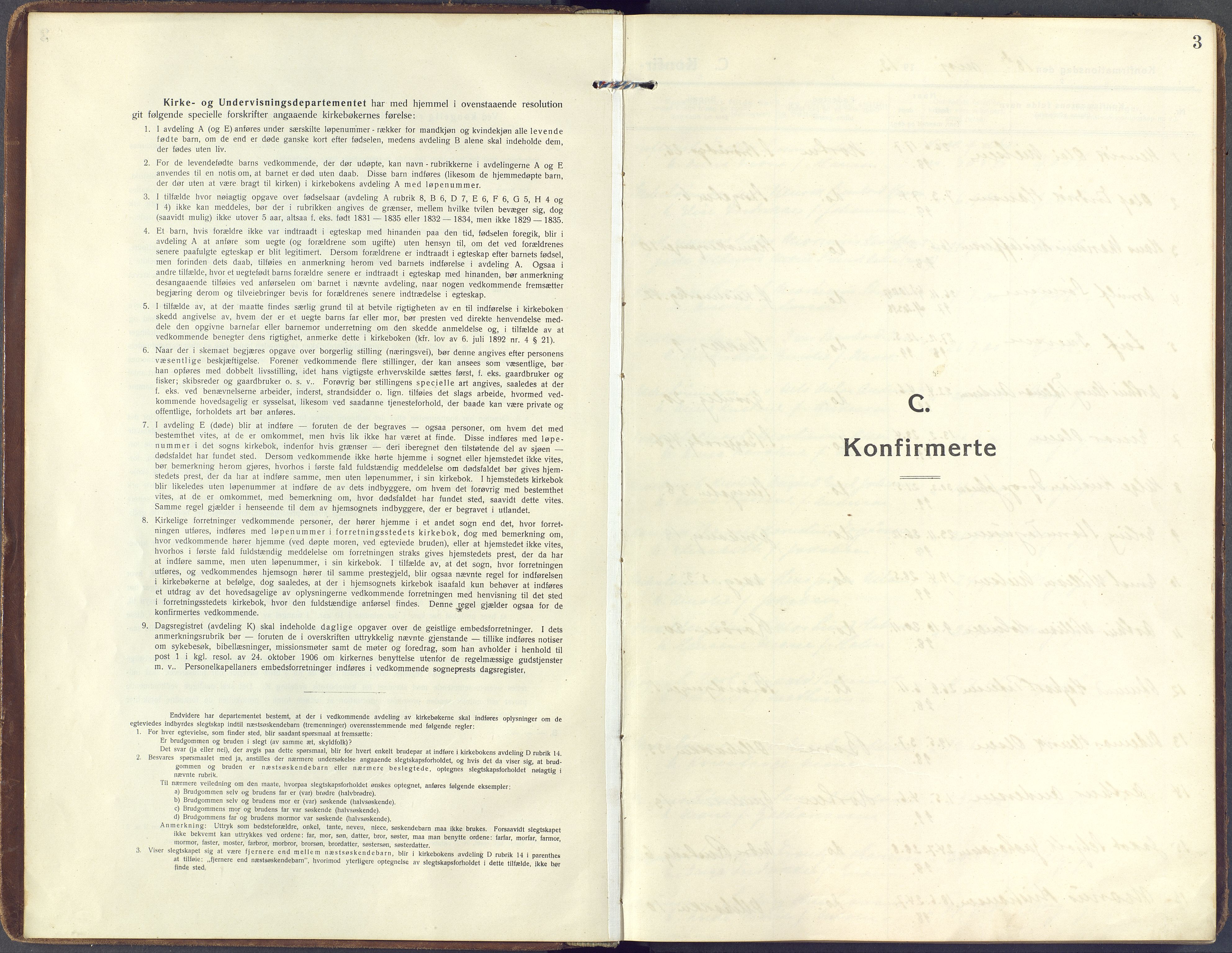 Horten kirkebøker, AV/SAKO-A-348/F/Fa/L0010: Ministerialbok nr. 10, 1913-1925, s. 3