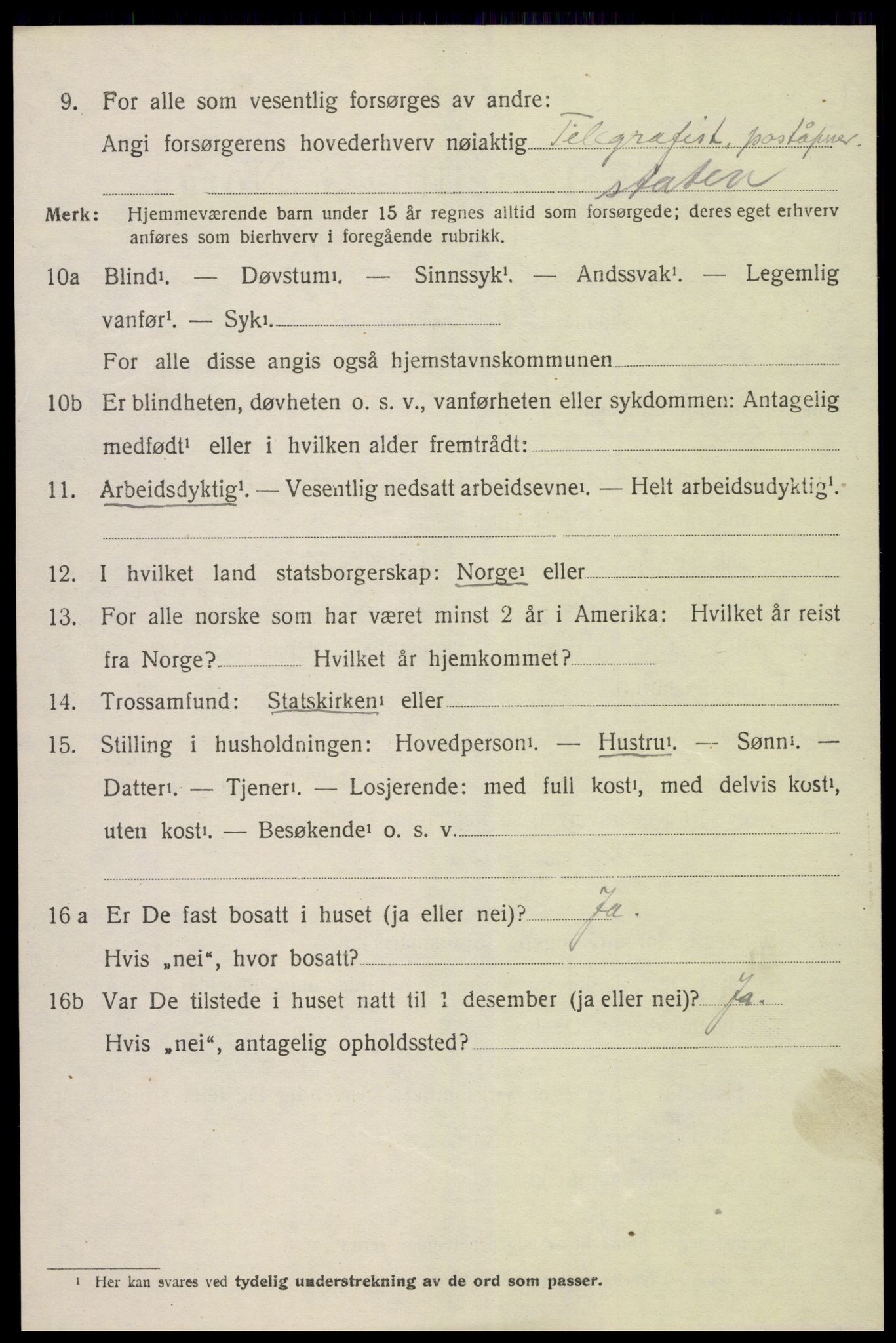 SAK, Folketelling 1920 for 0920 Øyestad herred, 1920, s. 3605