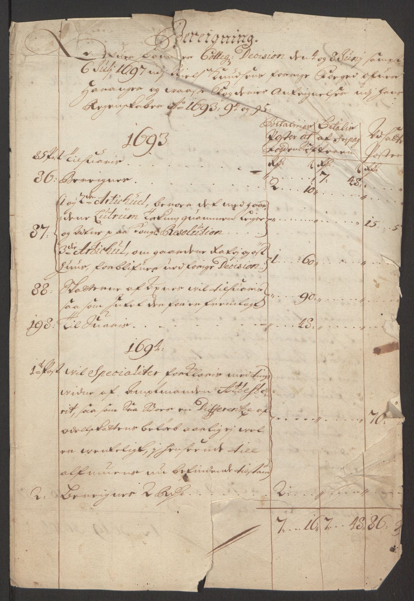 Rentekammeret inntil 1814, Reviderte regnskaper, Fogderegnskap, AV/RA-EA-4092/R48/L2976: Fogderegnskap Sunnhordland og Hardanger, 1695-1696, s. 264