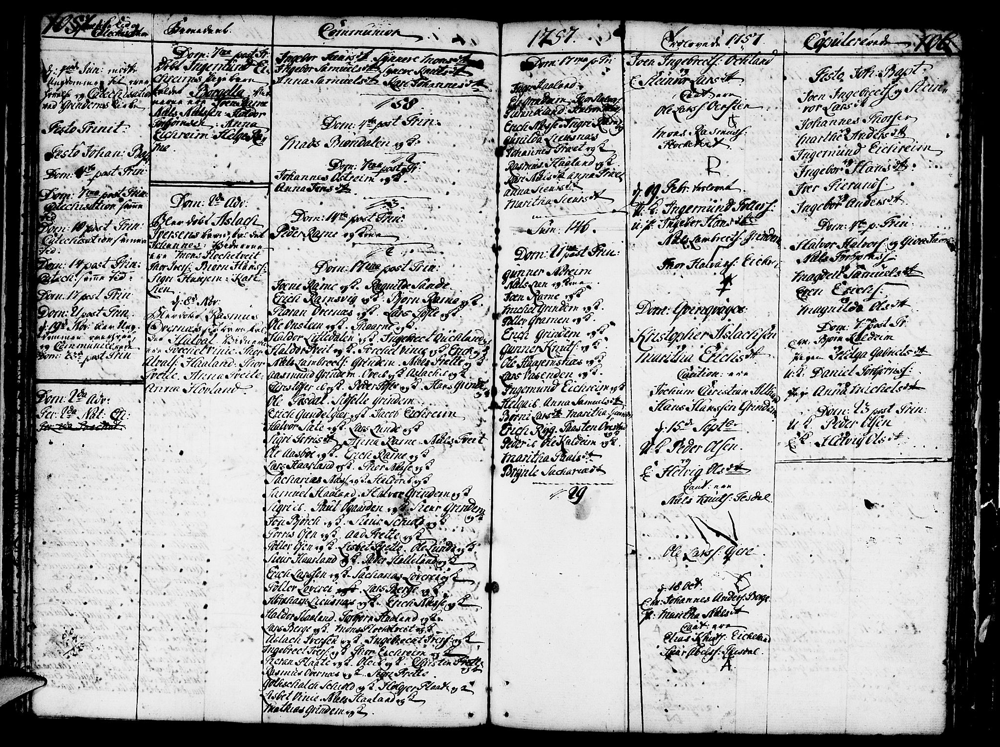 Etne sokneprestembete, AV/SAB-A-75001/H/Haa: Ministerialbok nr. A 3 /2, 1755-1782, s. 105-106