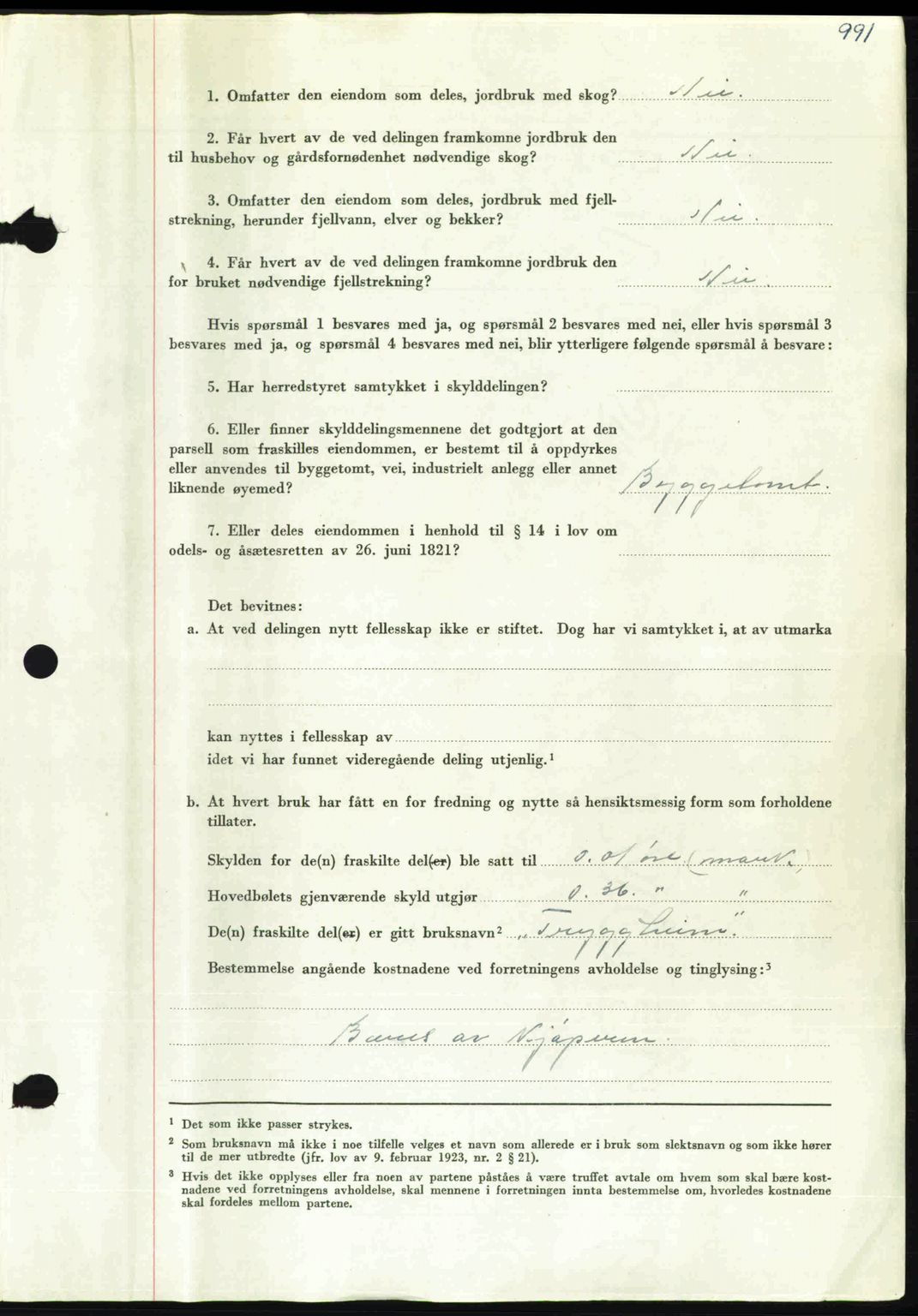 Nordmøre sorenskriveri, AV/SAT-A-4132/1/2/2Ca: Pantebok nr. A112, 1949-1949, Dagboknr: 3182/1949