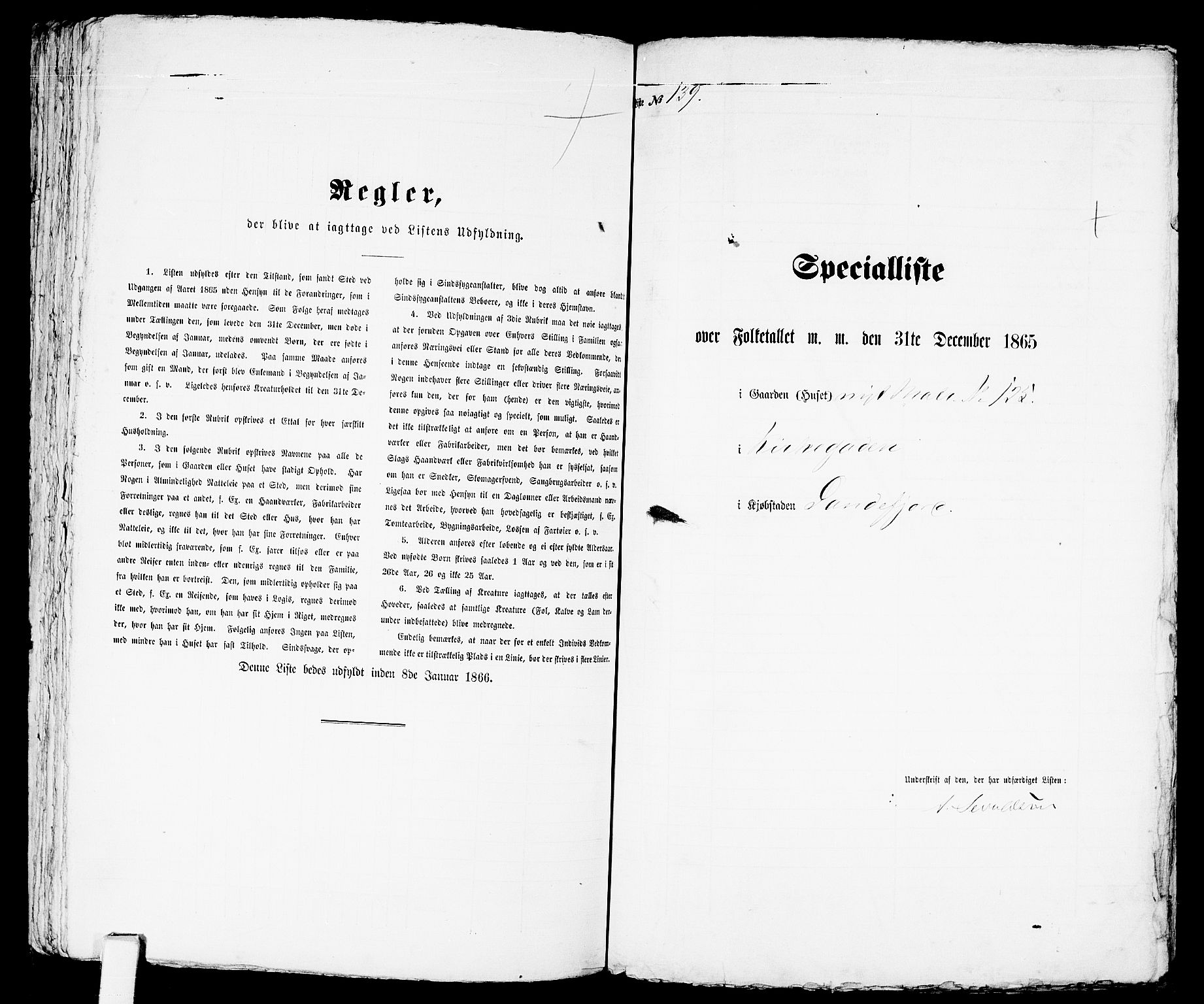 RA, Folketelling 1865 for 0706B Sandeherred prestegjeld, Sandefjord kjøpstad, 1865, s. 285