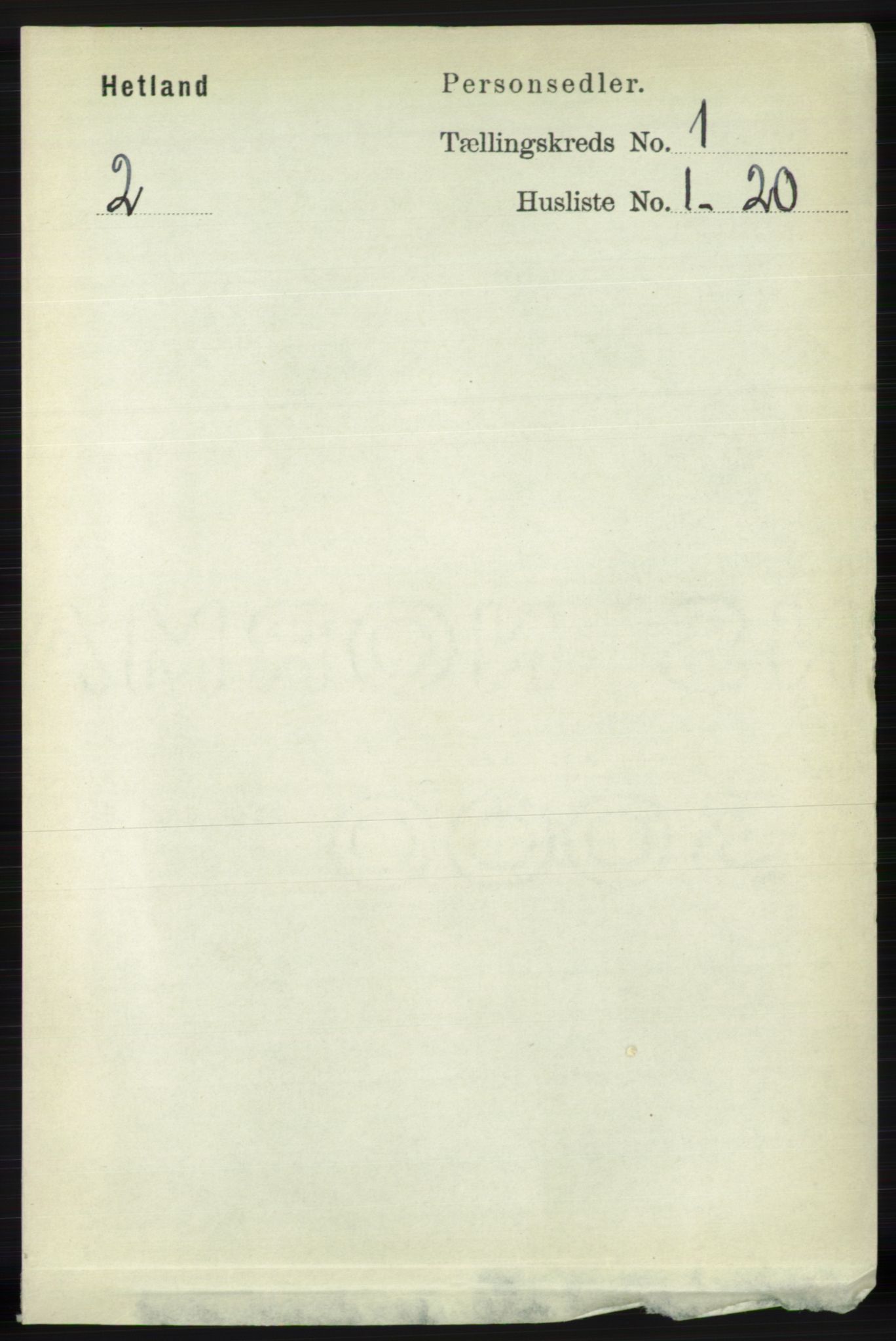 RA, Folketelling 1891 for 1126 Hetland herred, 1891, s. 73