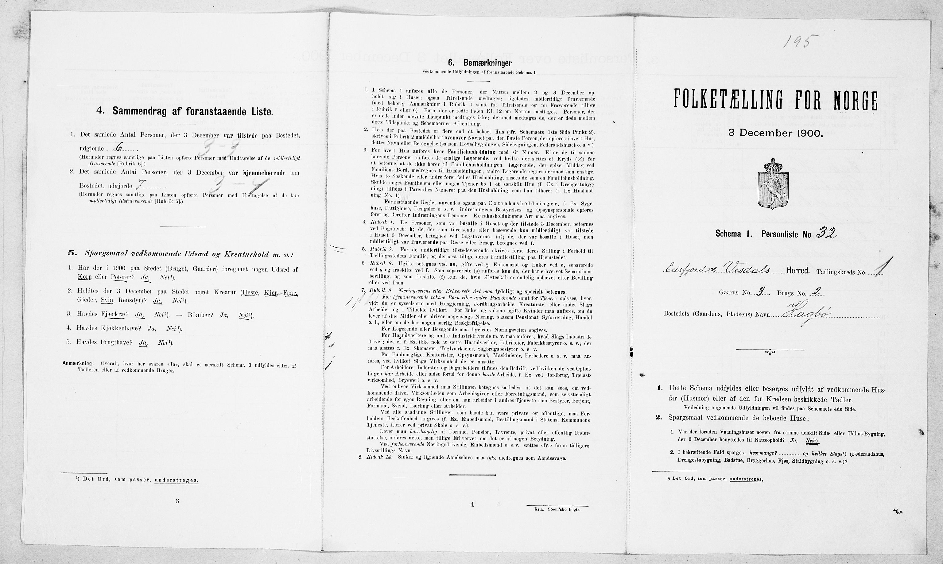 SAT, Folketelling 1900 for 1542 Eresfjord og Vistdal herred, 1900, s. 113