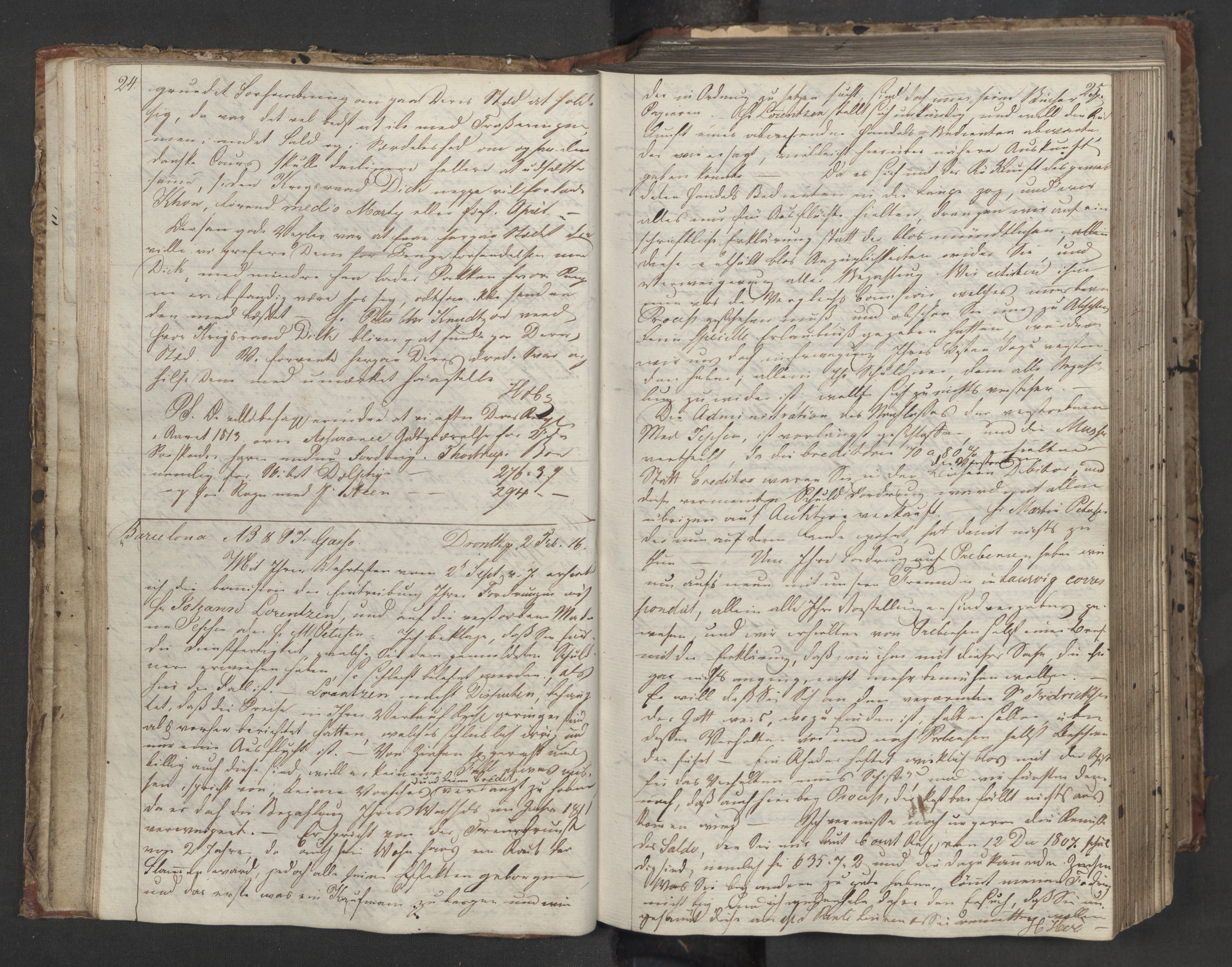 Hoë, Herman & Co, AV/SAT-PA-0280/11/L0013: Kopibok, utenriks, 1815-1821, s. 24-25