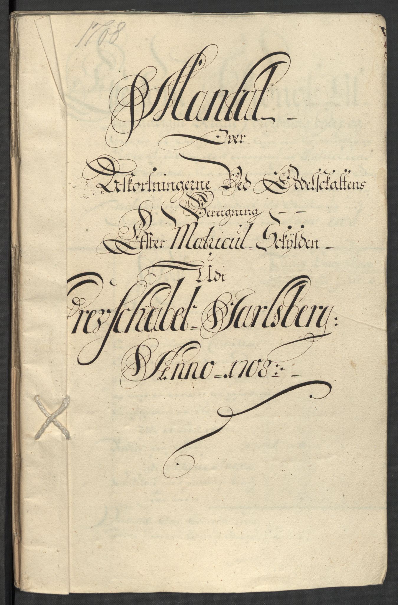 Rentekammeret inntil 1814, Reviderte regnskaper, Fogderegnskap, RA/EA-4092/R32/L1873: Fogderegnskap Jarlsberg grevskap, 1708, s. 194