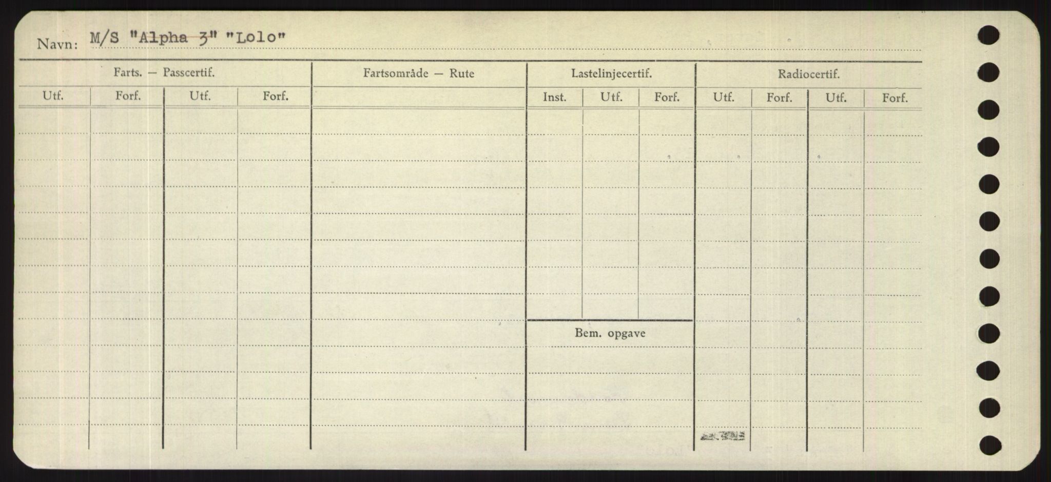 Sjøfartsdirektoratet med forløpere, Skipsmålingen, RA/S-1627/H/Hd/L0023: Fartøy, Lia-Løv, s. 306