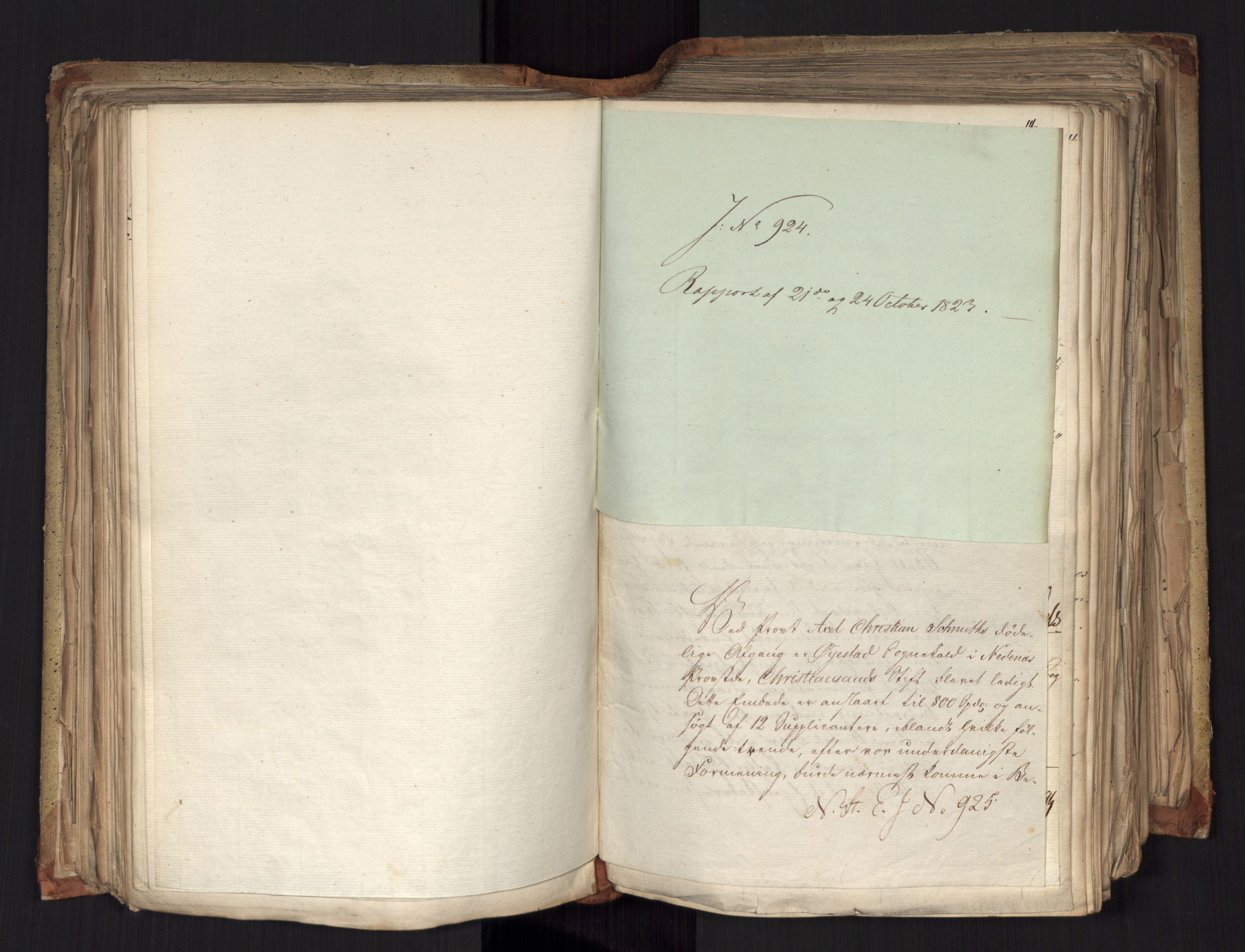 Statsrådsavdelingen i Stockholm, AV/RA-S-1003/D/Da/L0036: Regjeringsinnstillinger nr. 841-1114, 1823, s. 227