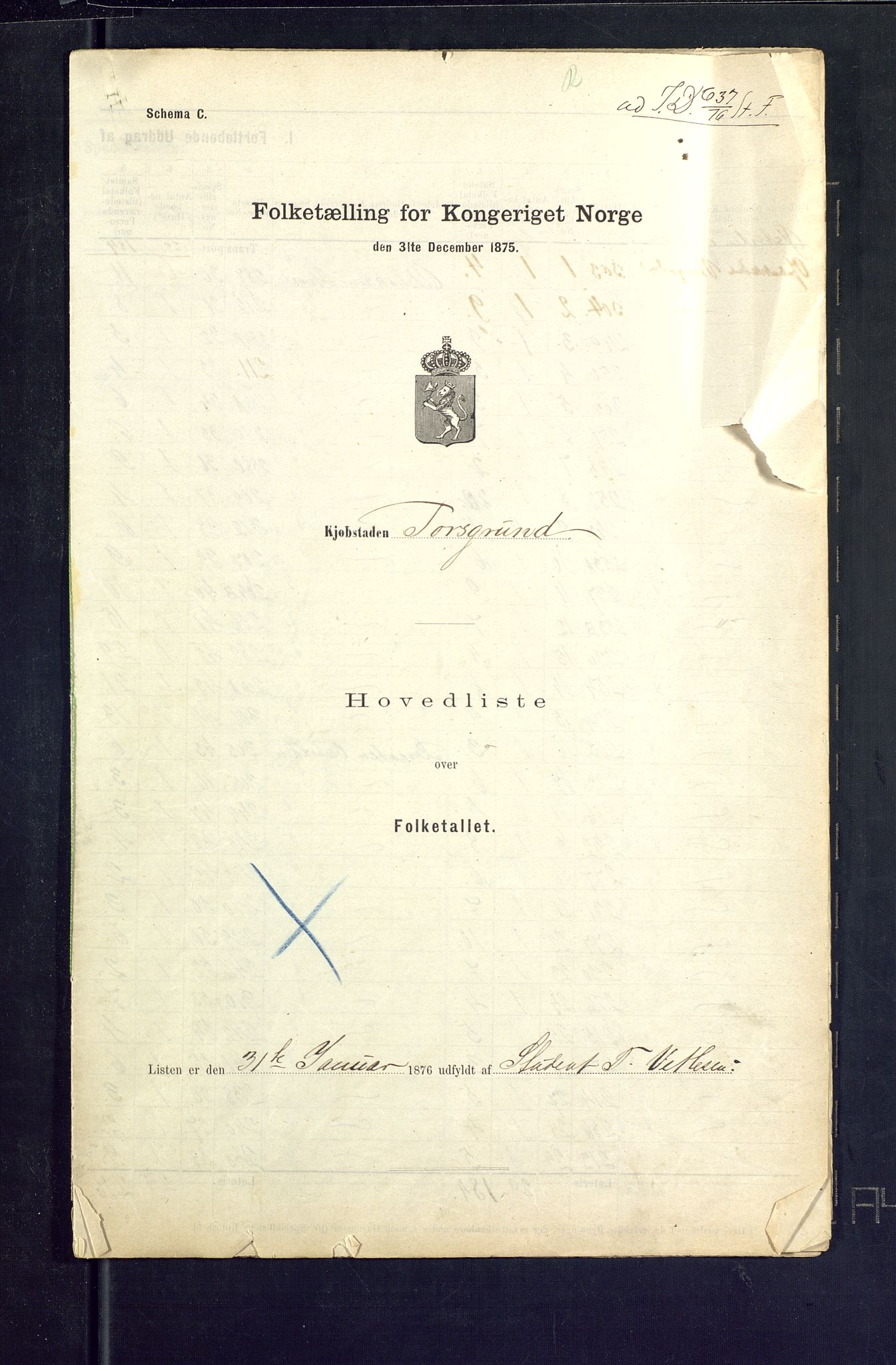 SAKO, Folketelling 1875 for 0805P Porsgrunn prestegjeld, 1875, s. 2
