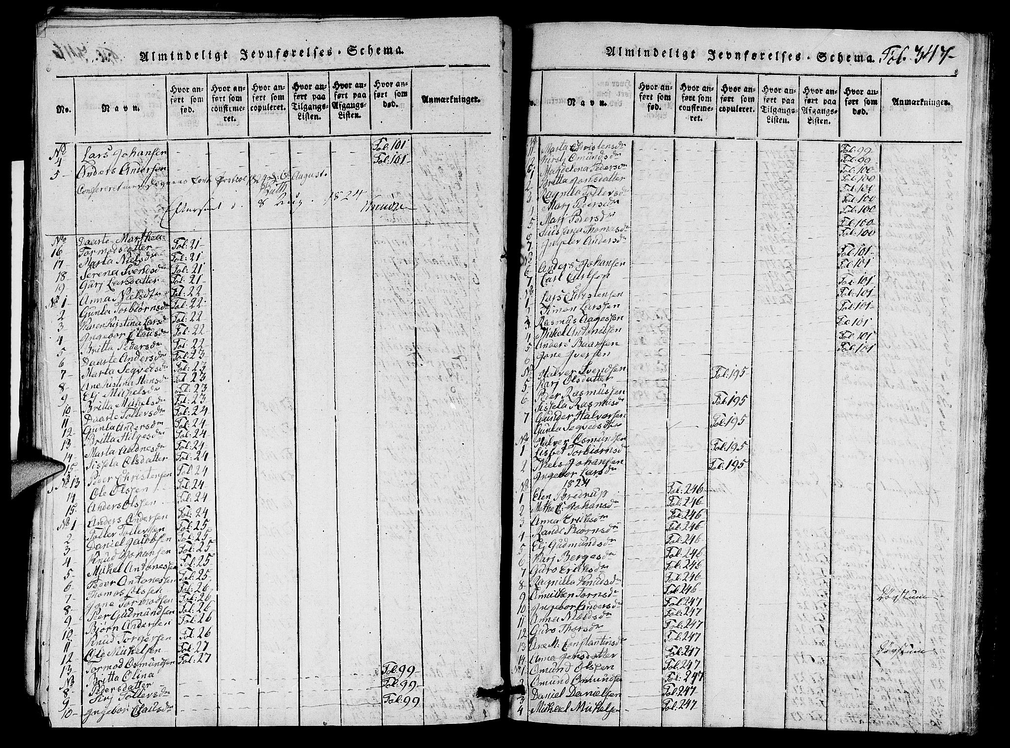 Nedstrand sokneprestkontor, AV/SAST-A-101841/01/V: Klokkerbok nr. B 1 /1, 1816-1847, s. 347