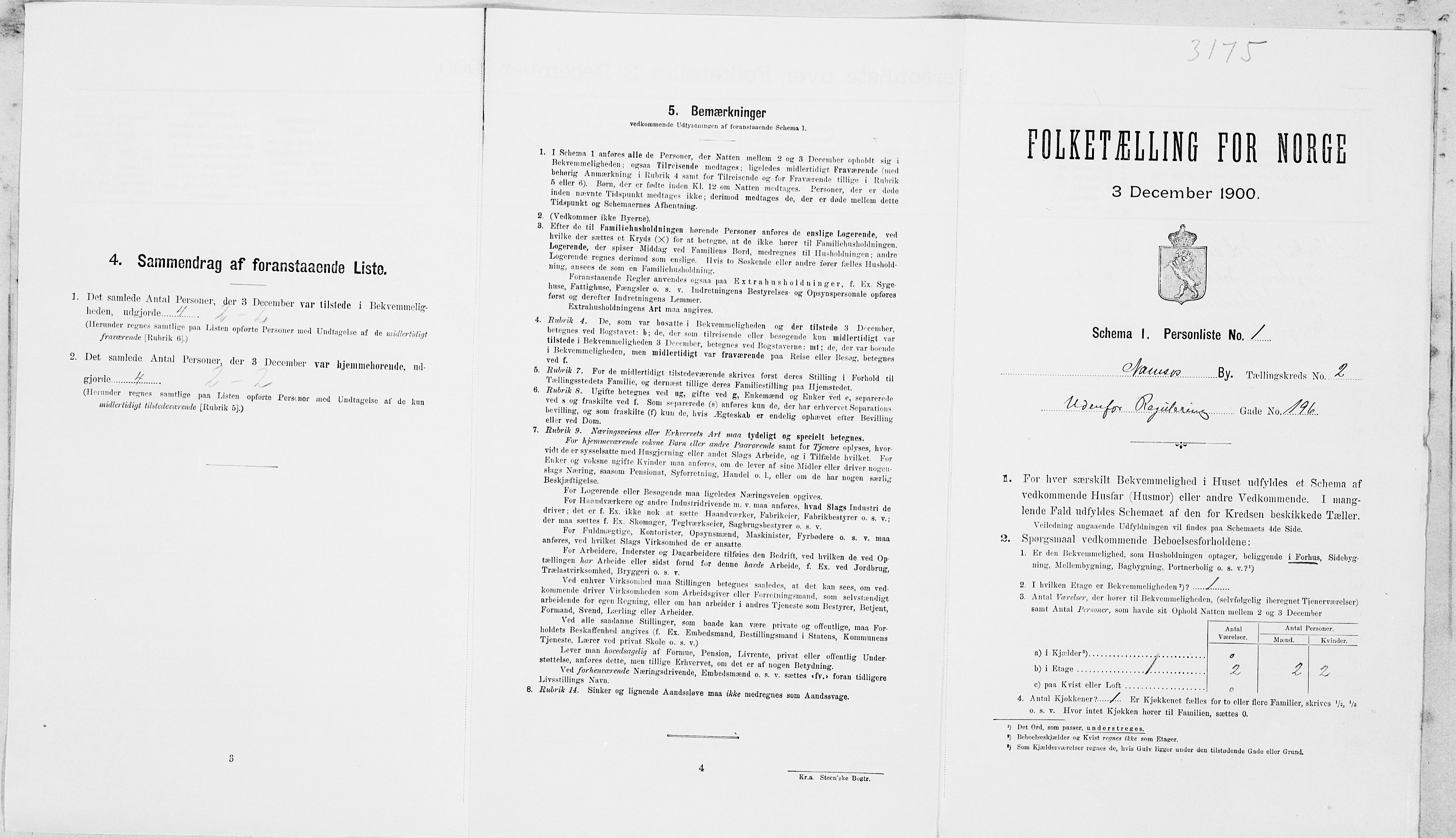 SAT, Folketelling 1900 for 1703 Namsos ladested, 1900, s. 59