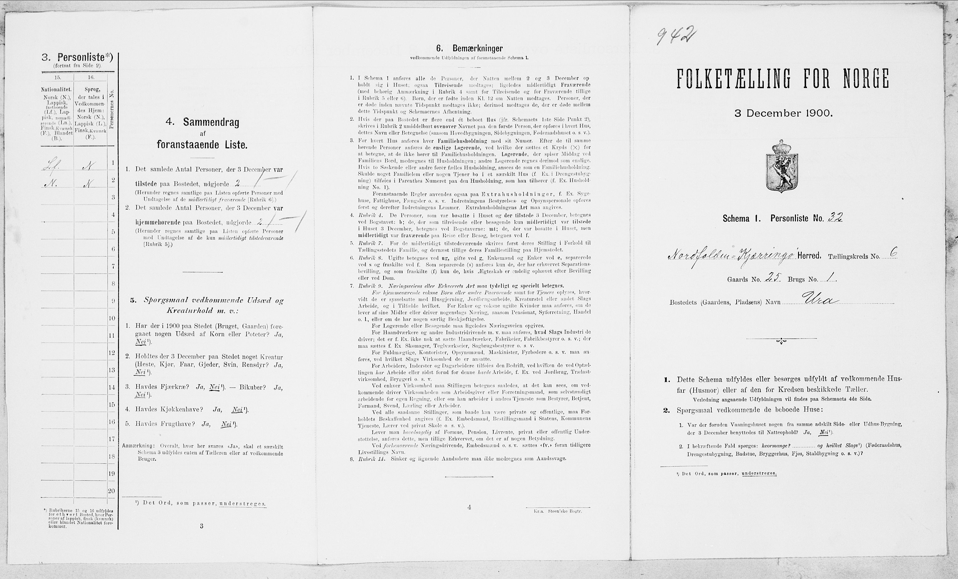 SAT, Folketelling 1900 for 1846 Nordfold-Kjerringøy herred, 1900, s. 632