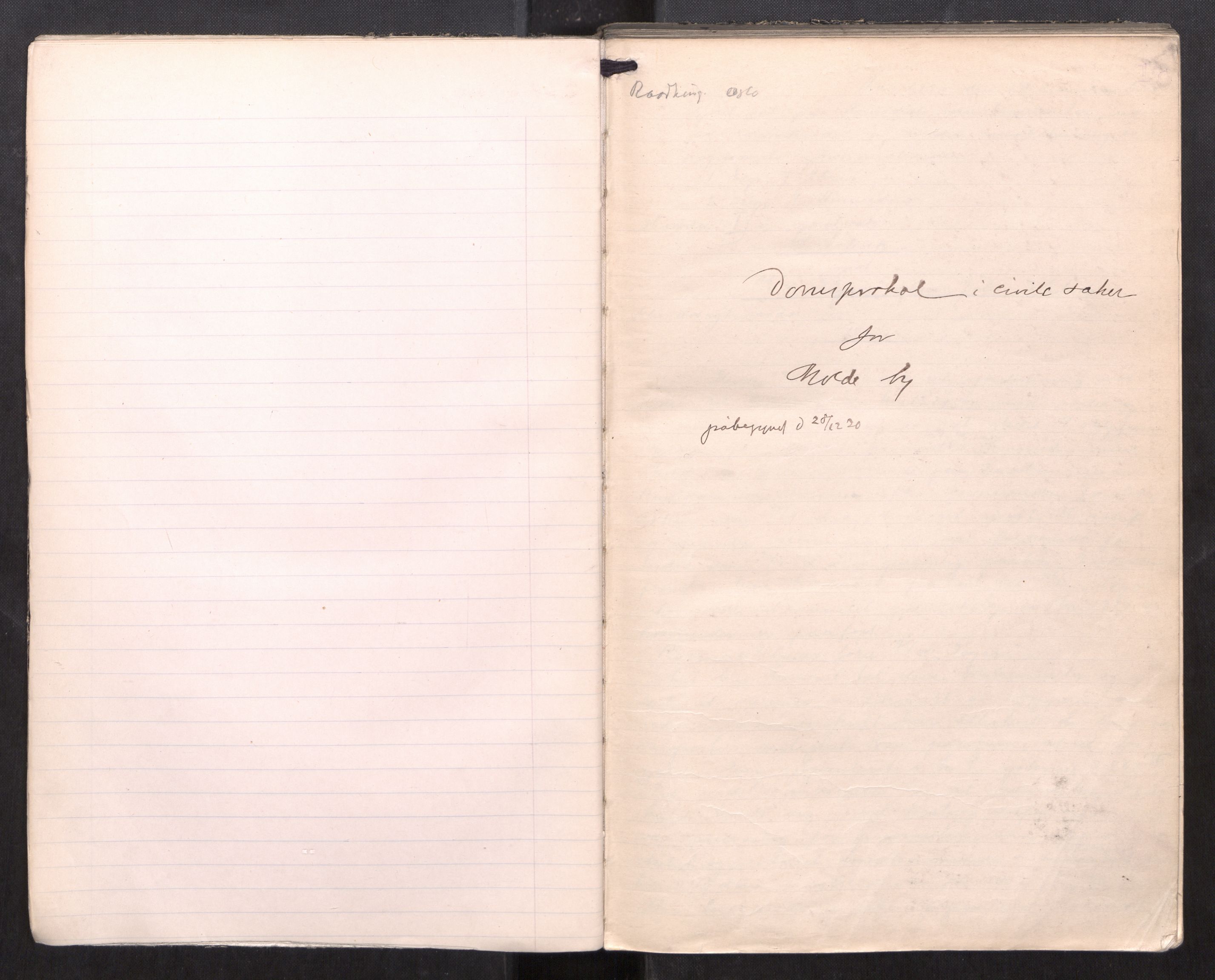 Romsdal sorenskriveri, AV/SAT-A-4149/1/1/1B/L0018: Ekstrarettsprotokoll, 1920-1925, s. 1