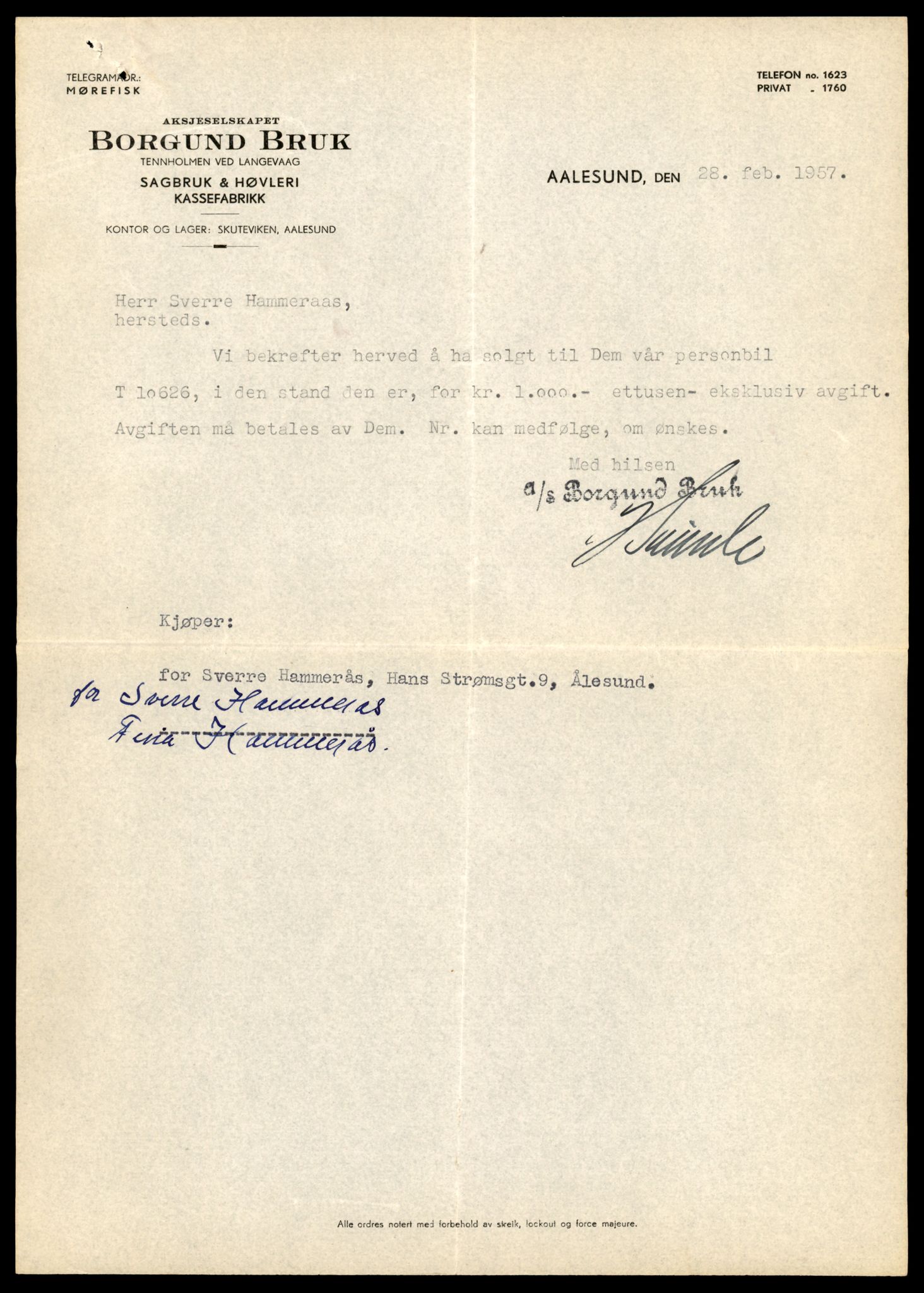 Møre og Romsdal vegkontor - Ålesund trafikkstasjon, AV/SAT-A-4099/F/Fe/L0022: Registreringskort for kjøretøy T 10584 - T 10694, 1927-1998, s. 1333