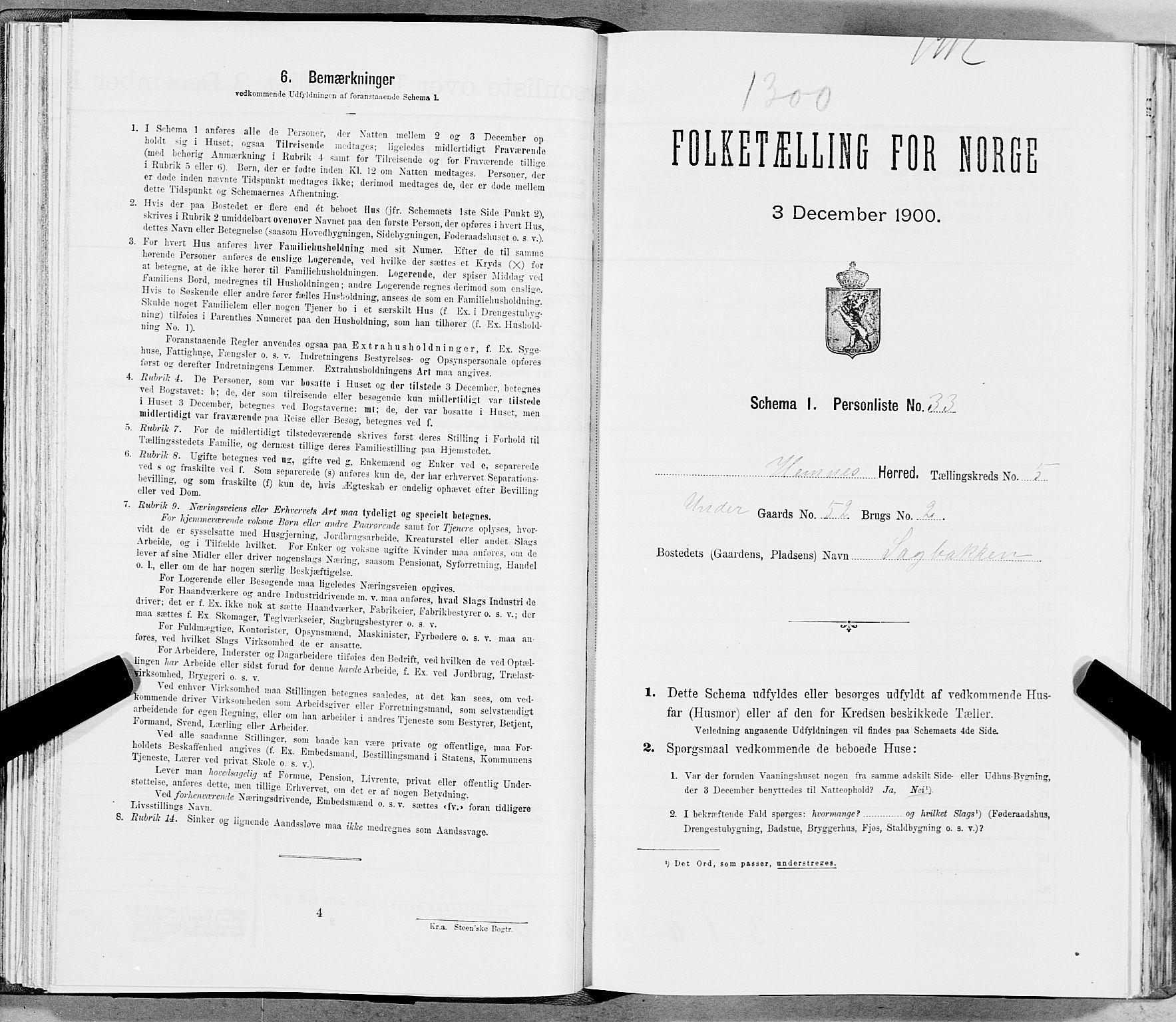 SAT, Folketelling 1900 for 1832 Hemnes herred, 1900, s. 548