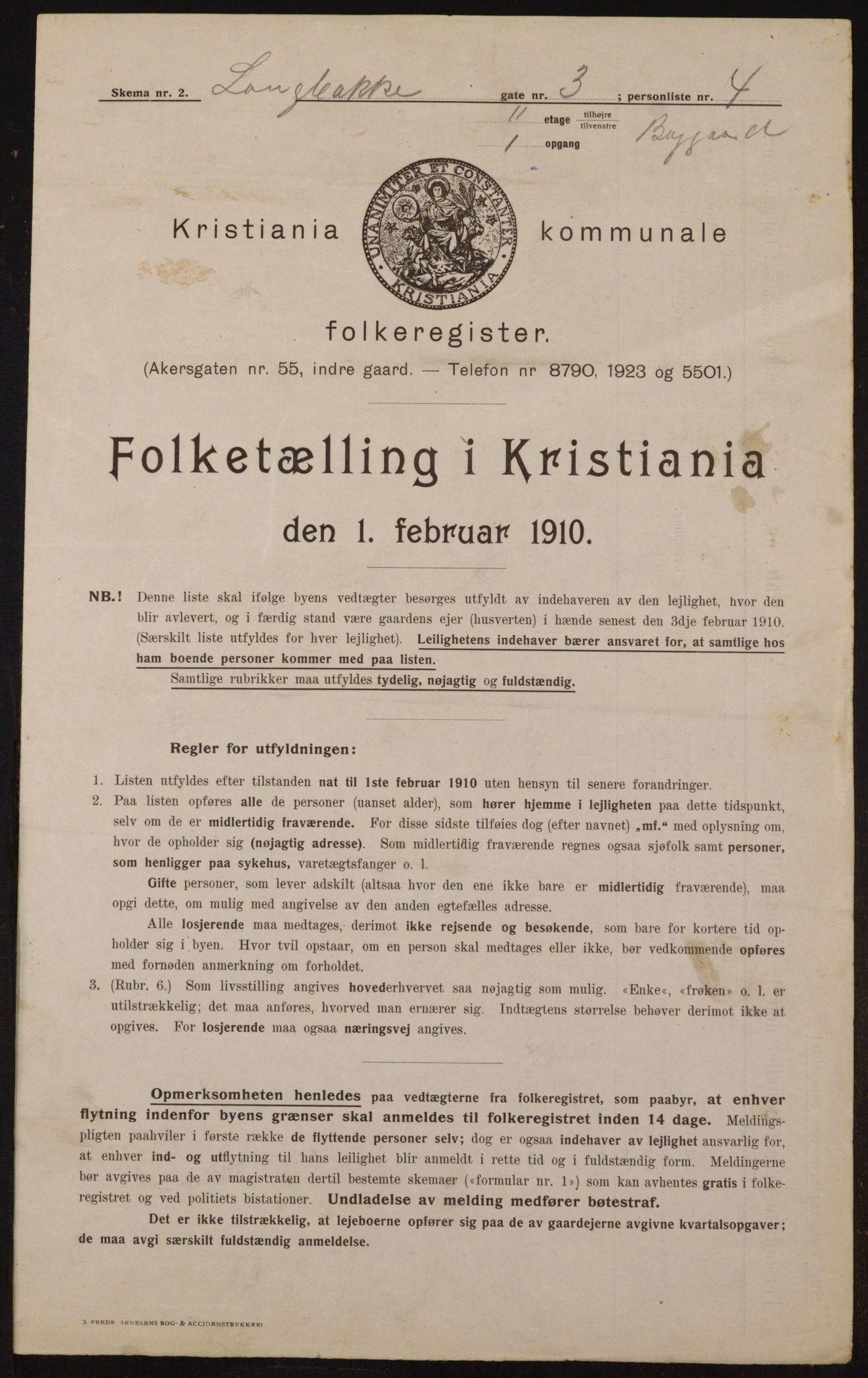 OBA, Kommunal folketelling 1.2.1910 for Kristiania, 1910, s. 54336