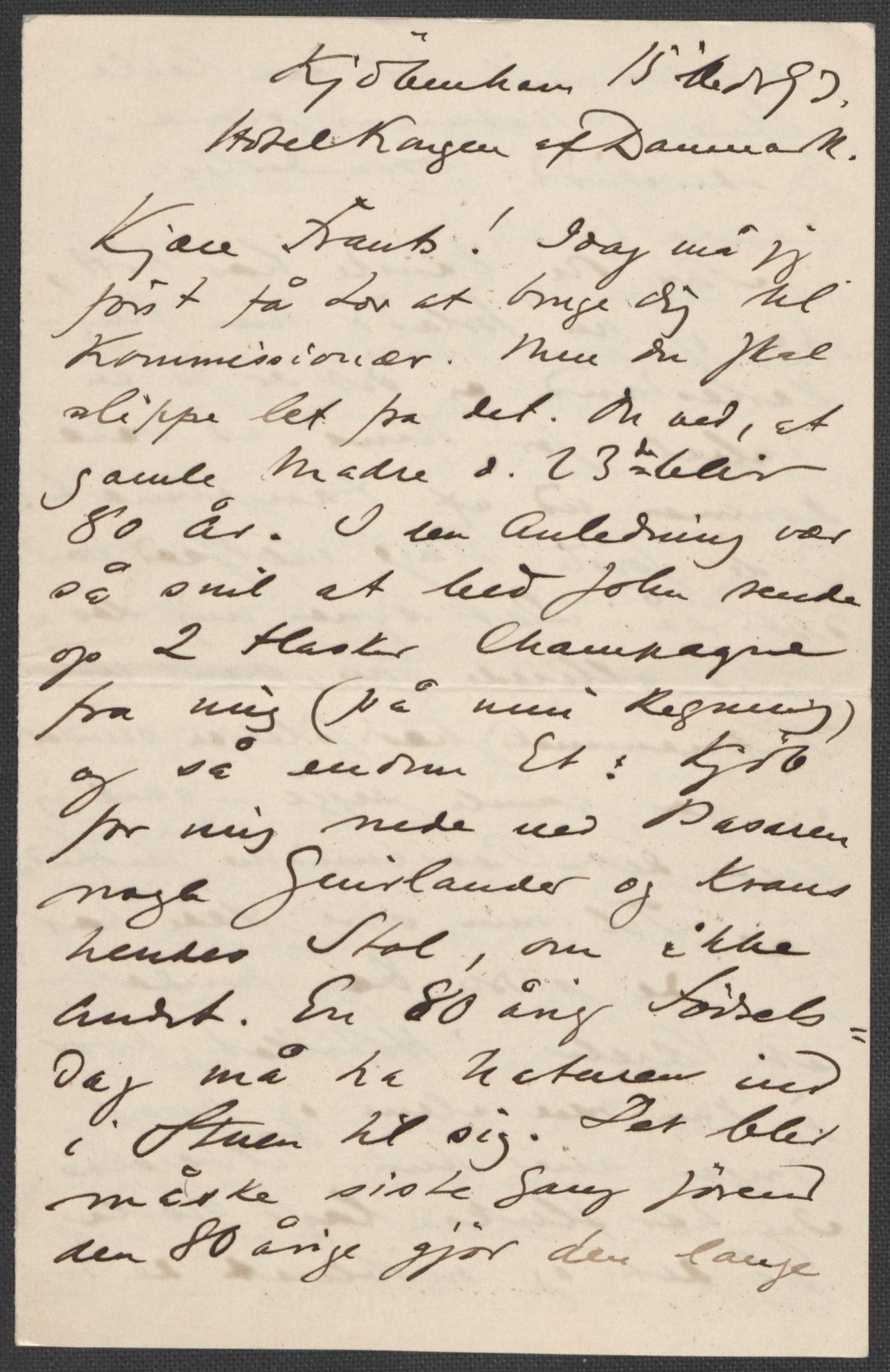 Beyer, Frants, RA/PA-0132/F/L0001: Brev fra Edvard Grieg til Frantz Beyer og "En del optegnelser som kan tjene til kommentar til brevene" av Marie Beyer, 1872-1907, s. 406