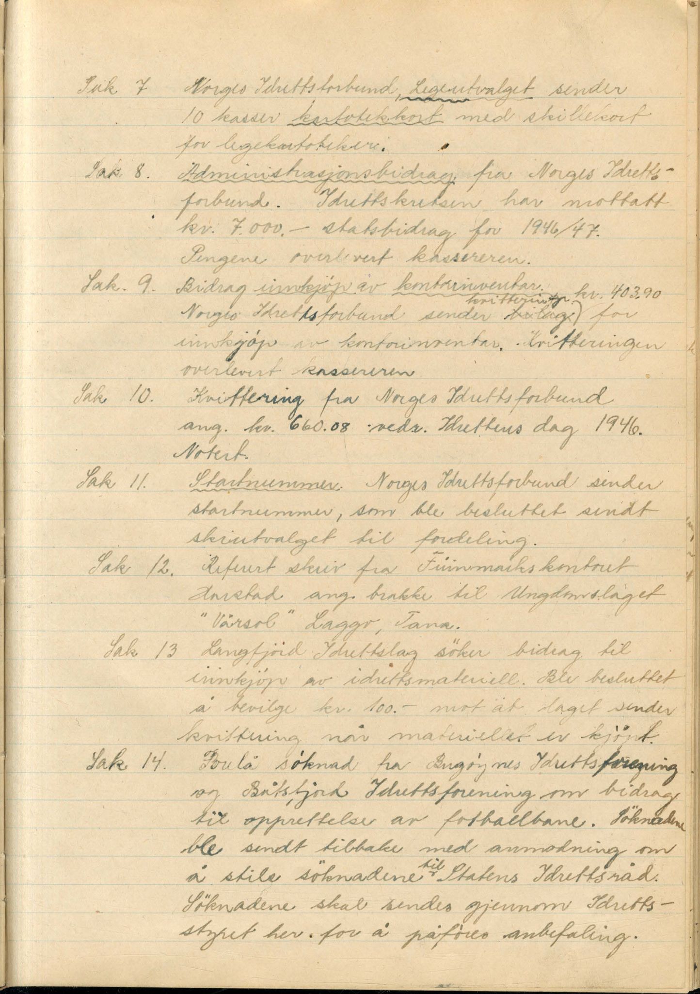 Aust-Finnmark Idrettskrets , FMFB/A-1041/A/L0001: Møteprotokoll for interimstyre, 1945-1951, s. 92