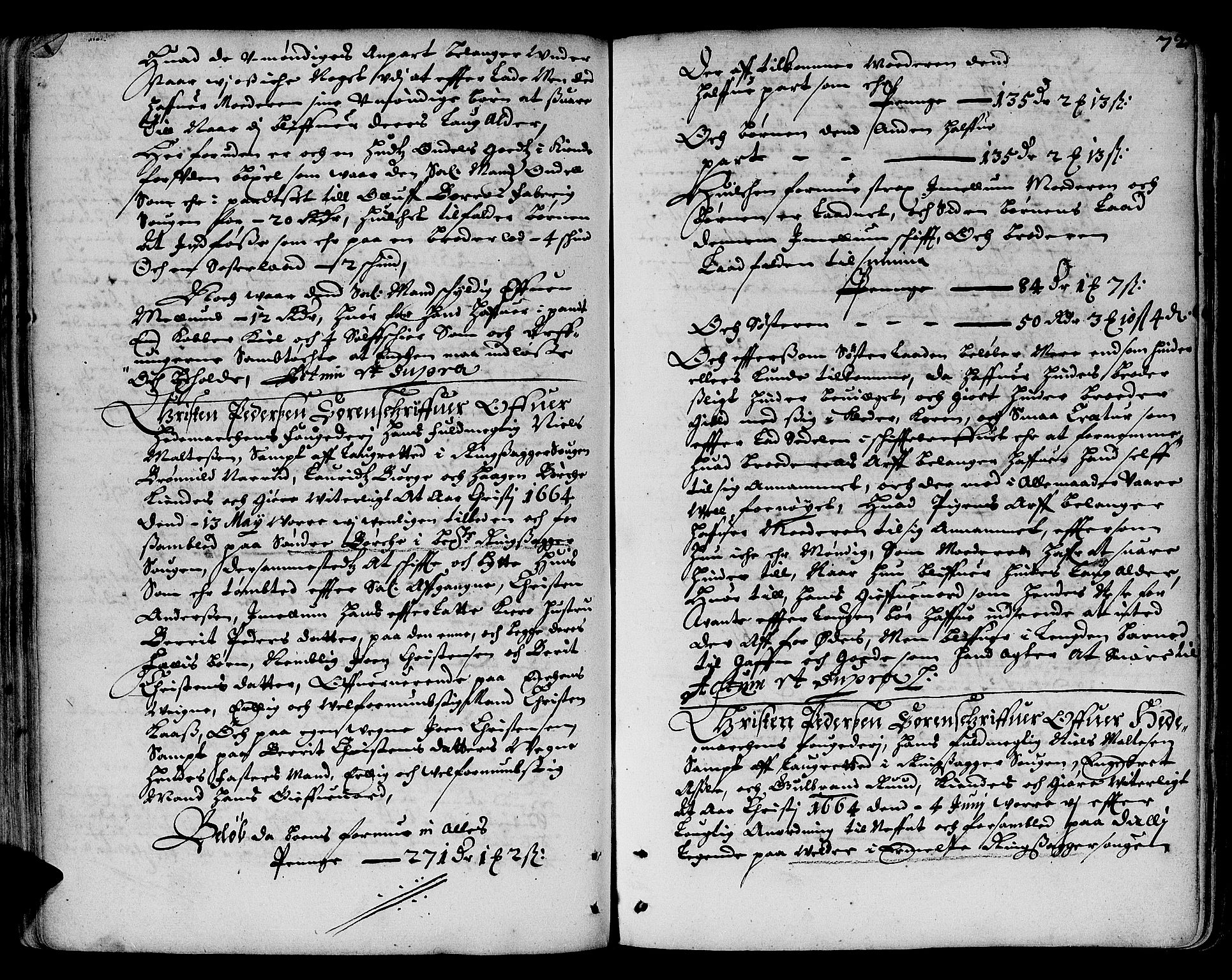 Hedemarken sorenskriveri, SAH/TING-034/J/Ja/L0001: Skifteprotokoll, 1662-1673, s. 71b-72a