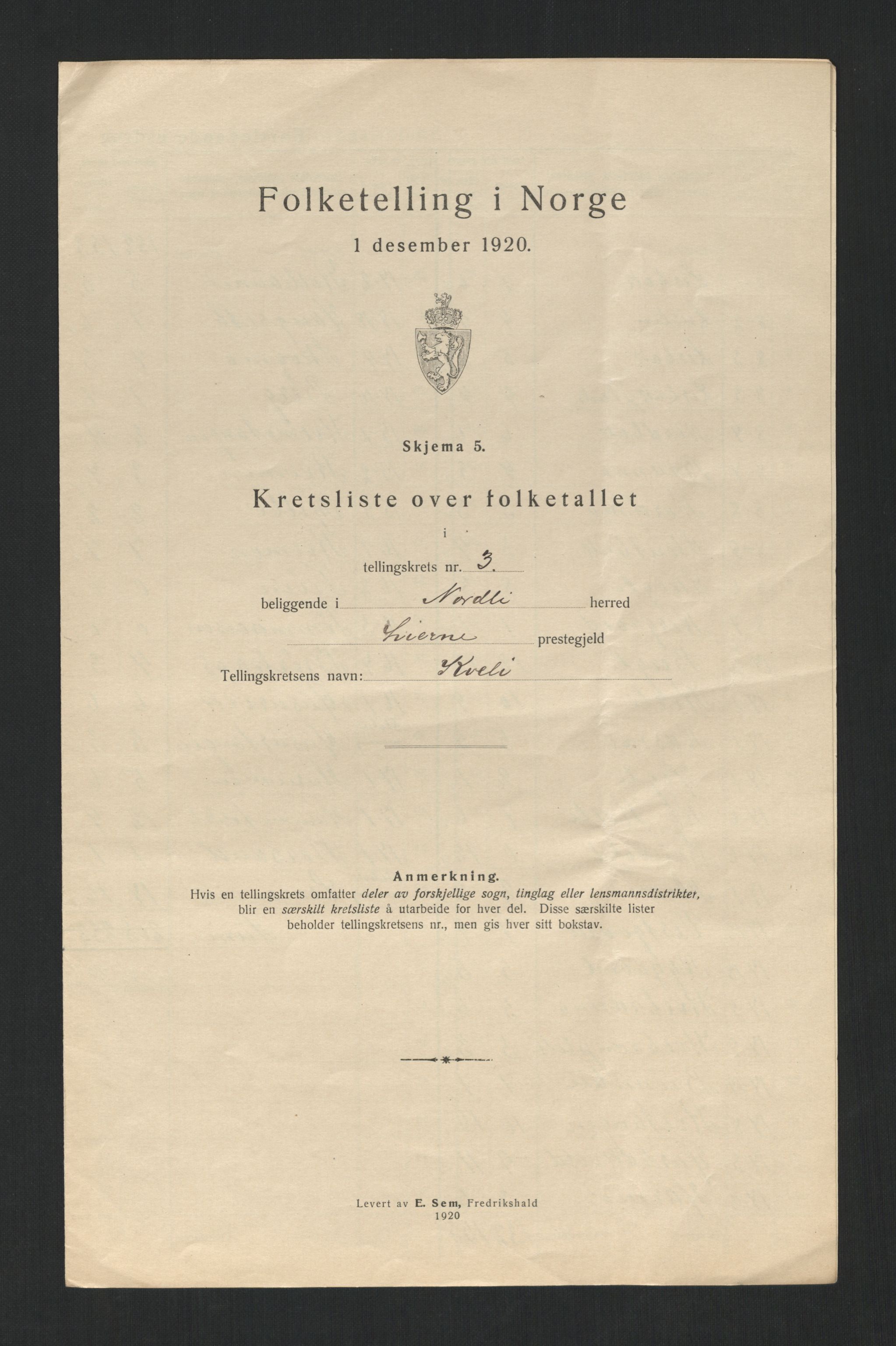 SAT, Folketelling 1920 for 1738 Nordli herred, 1920, s. 13