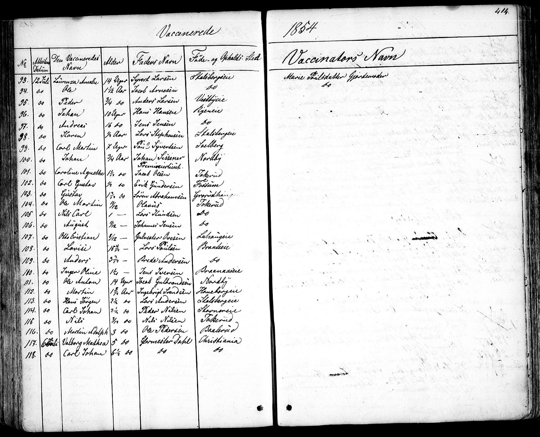 Skedsmo prestekontor Kirkebøker, AV/SAO-A-10033a/F/Fa/L0009: Ministerialbok nr. I 9, 1830-1853, s. 414