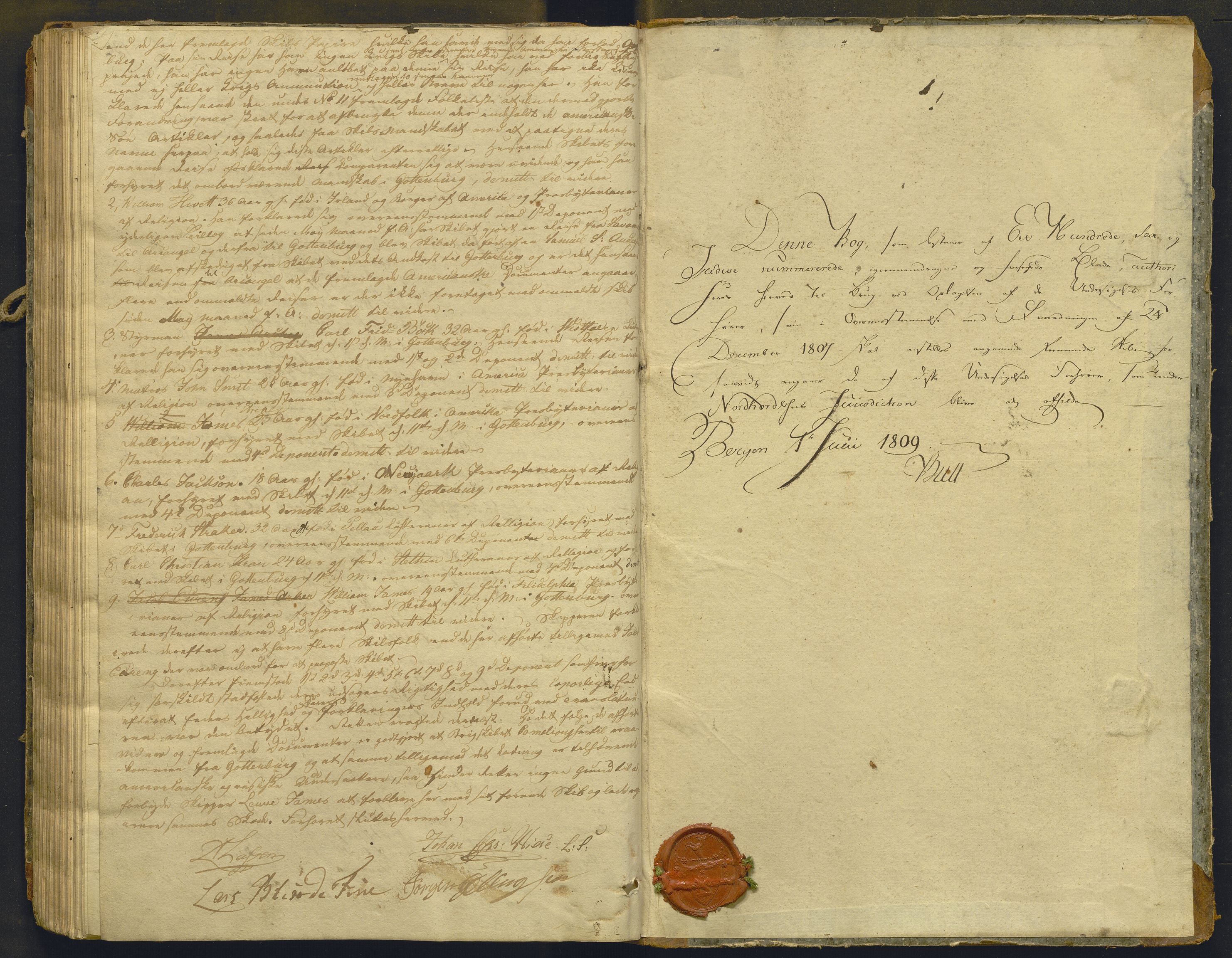 Nordhordland sorenskrivar, AV/SAB-A-2901/1/F/Fd/Fde/L0001: Forhøyrsprotokollar for framande skip, 1809-1812, s. 136b