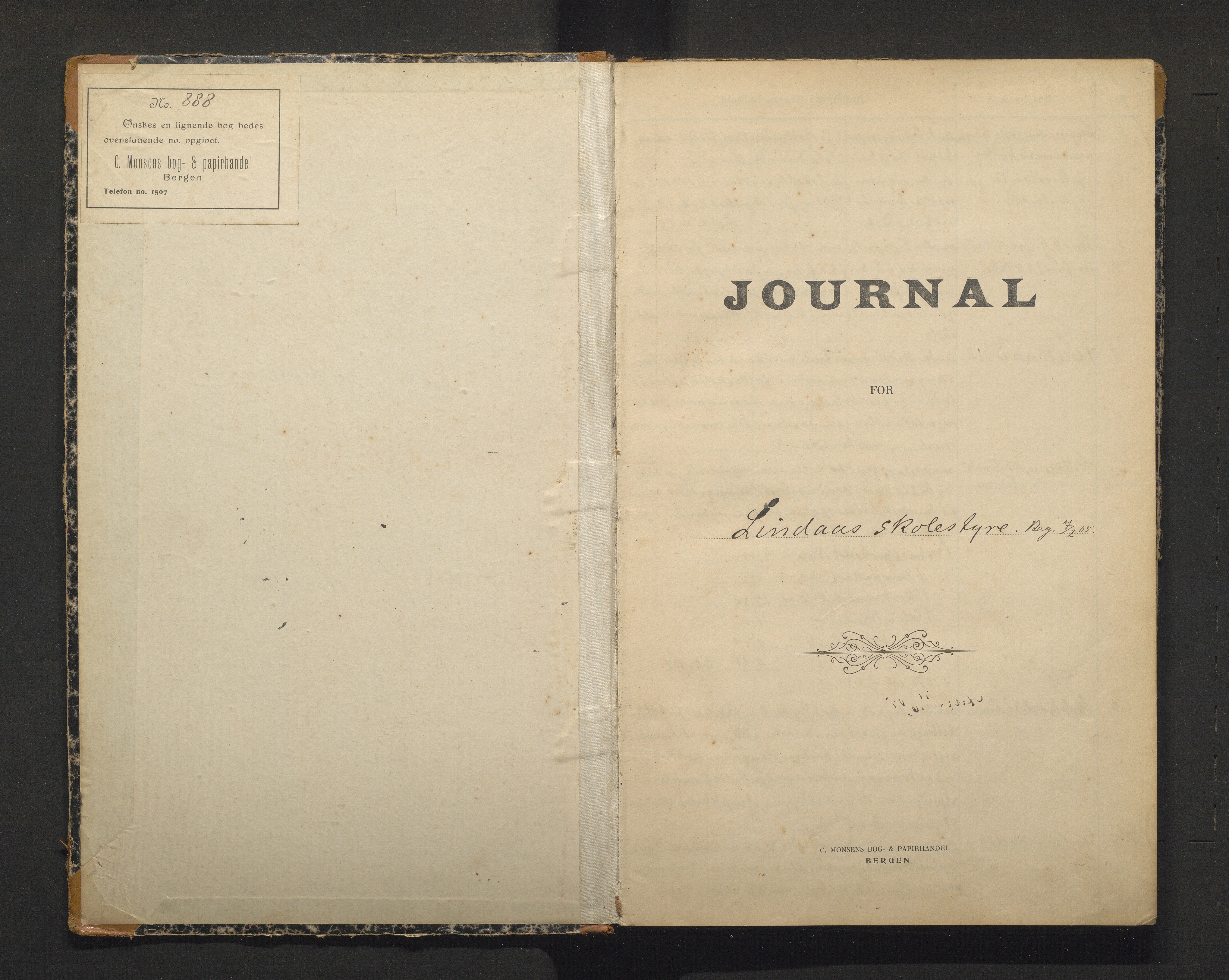 Lindås kommune. Skulestyret, IKAH/1263-211/C/Ca/L0002: Postjournal for Lindås skulestyre, 1905-1908