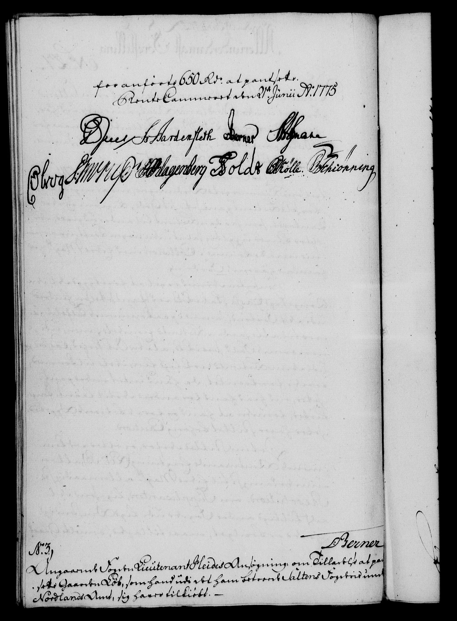 Rentekammeret, Kammerkanselliet, RA/EA-3111/G/Gf/Gfa/L0057: Norsk relasjons- og resolusjonsprotokoll (merket RK 52.57), 1775, s. 119
