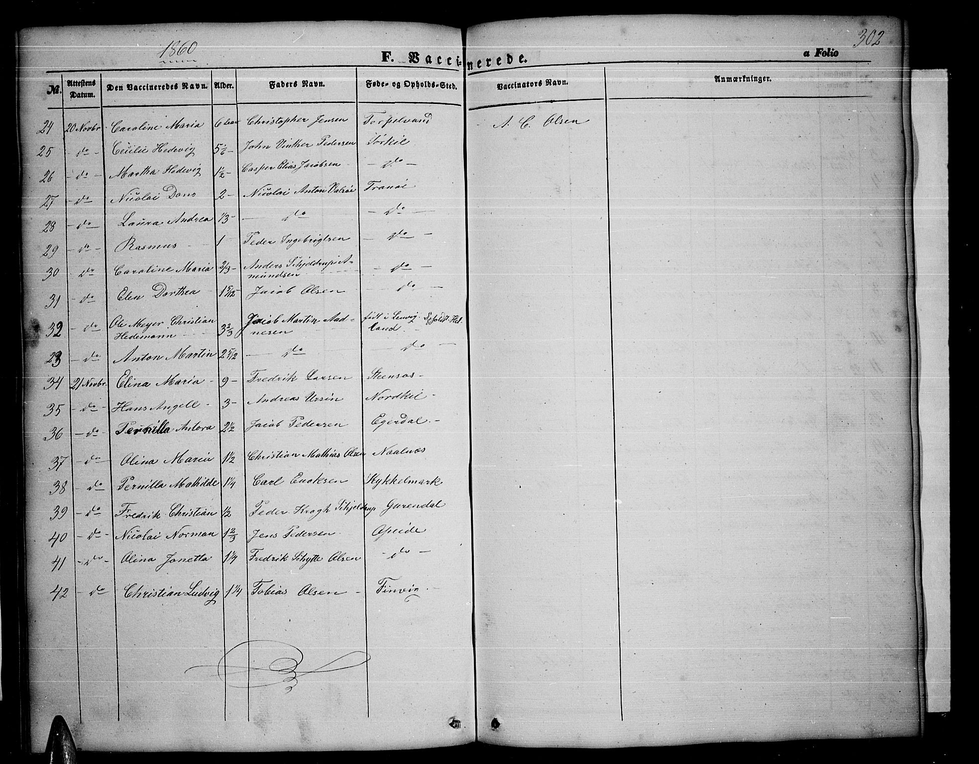 Ministerialprotokoller, klokkerbøker og fødselsregistre - Nordland, AV/SAT-A-1459/859/L0857: Klokkerbok nr. 859C03, 1854-1873, s. 302