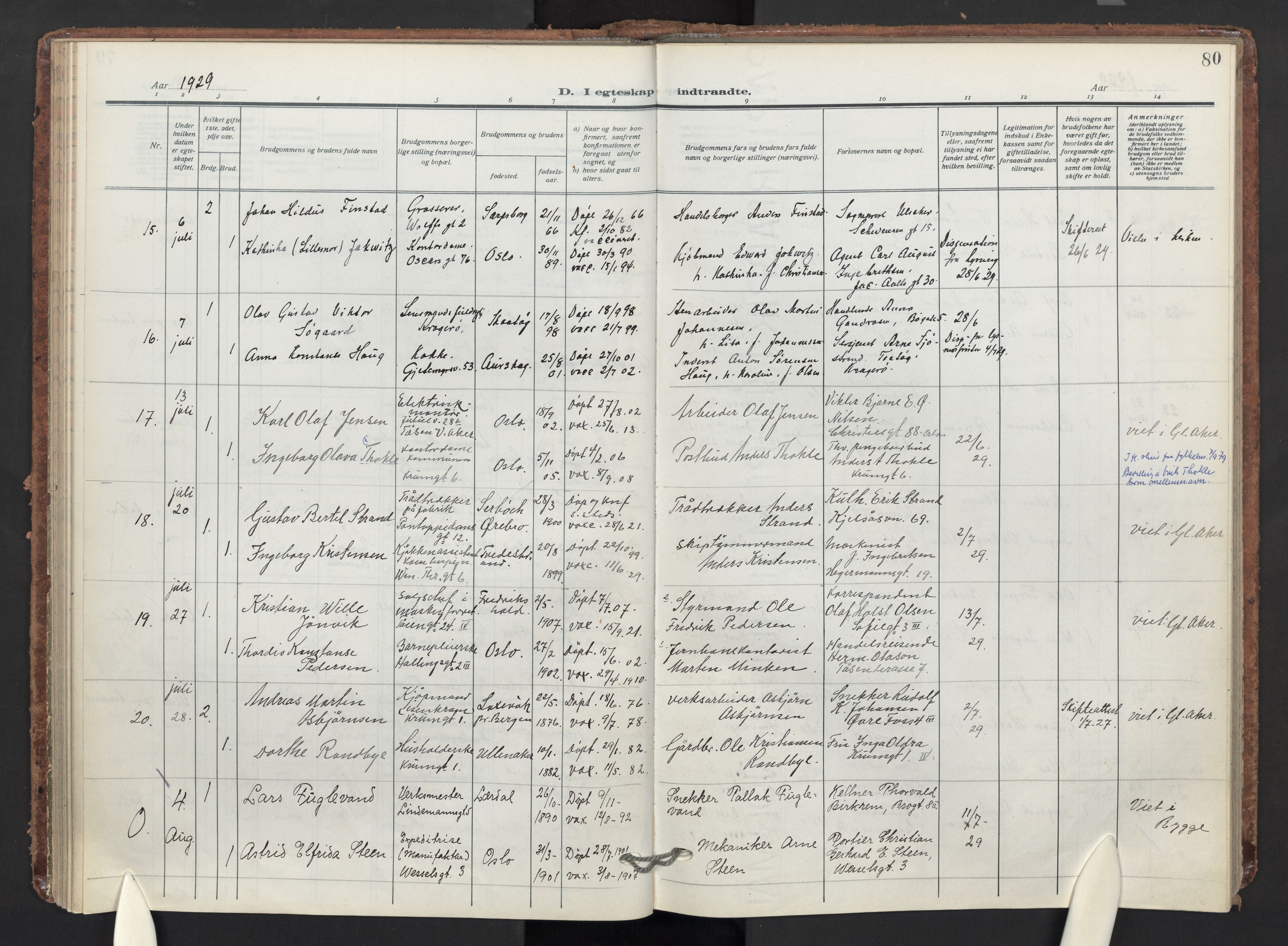 Markus prestekontor Kirkebøker, AV/SAO-A-10830/F/L0003: Ministerialbok nr. 3, 1917-1942, s. 80