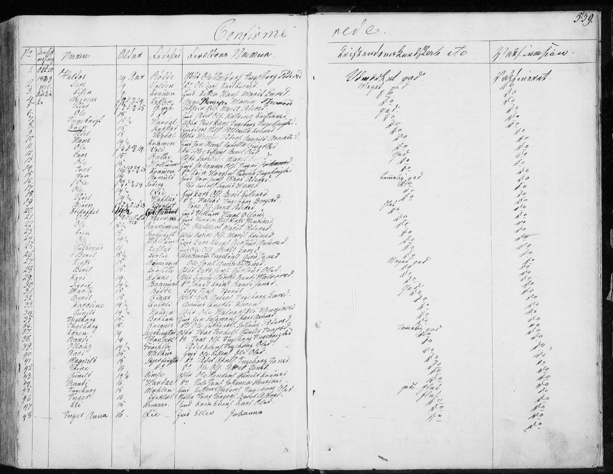 Ministerialprotokoller, klokkerbøker og fødselsregistre - Sør-Trøndelag, SAT/A-1456/691/L1069: Ministerialbok nr. 691A04, 1826-1841, s. 539