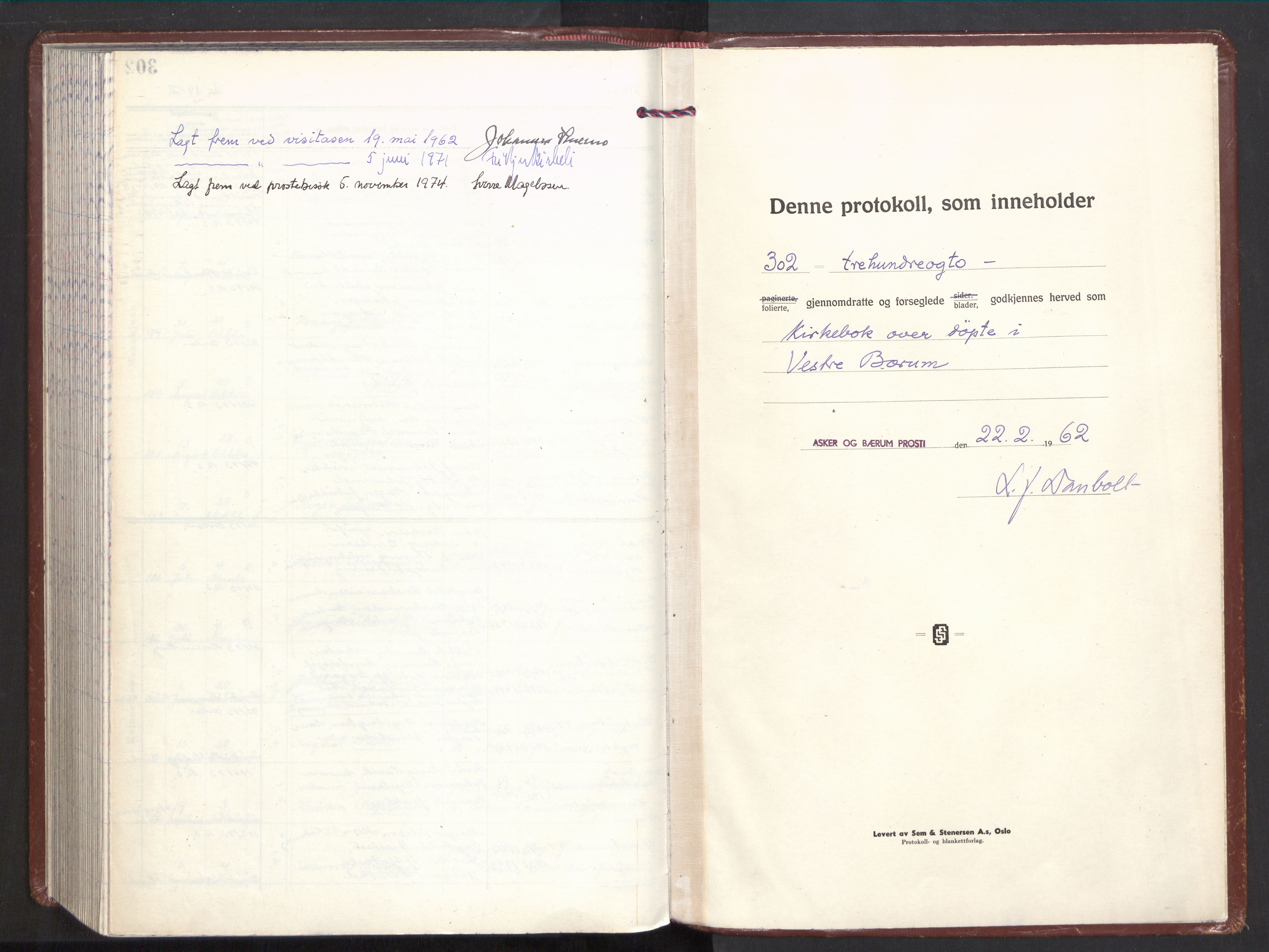 Vestre Bærum prestekontor Kirkebøker, AV/SAO-A-10209a/F/Fa/L0010: Ministerialbok nr. 10, 1962-1973