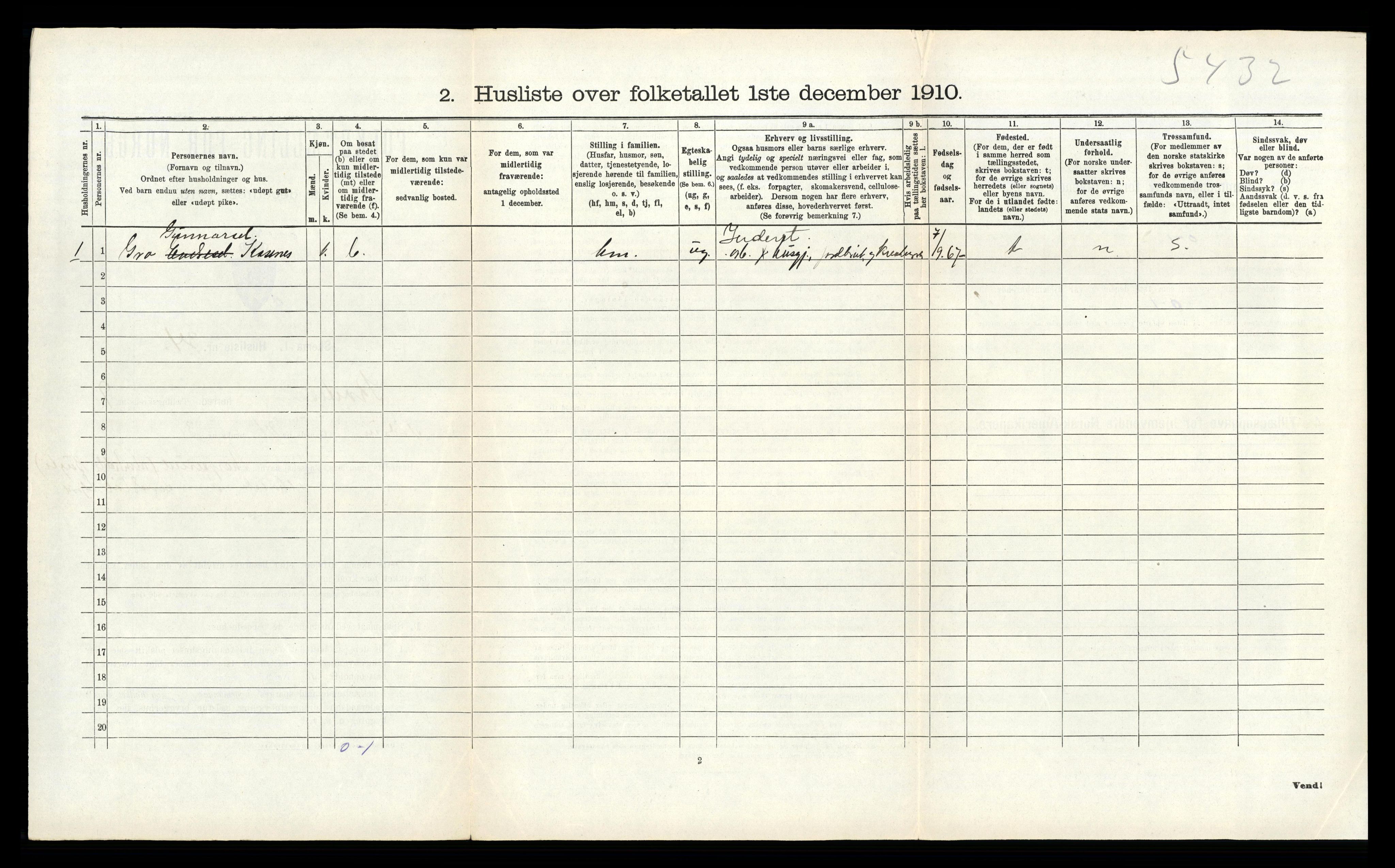 RA, Folketelling 1910 for 0829 Kviteseid herred, 1910, s. 867