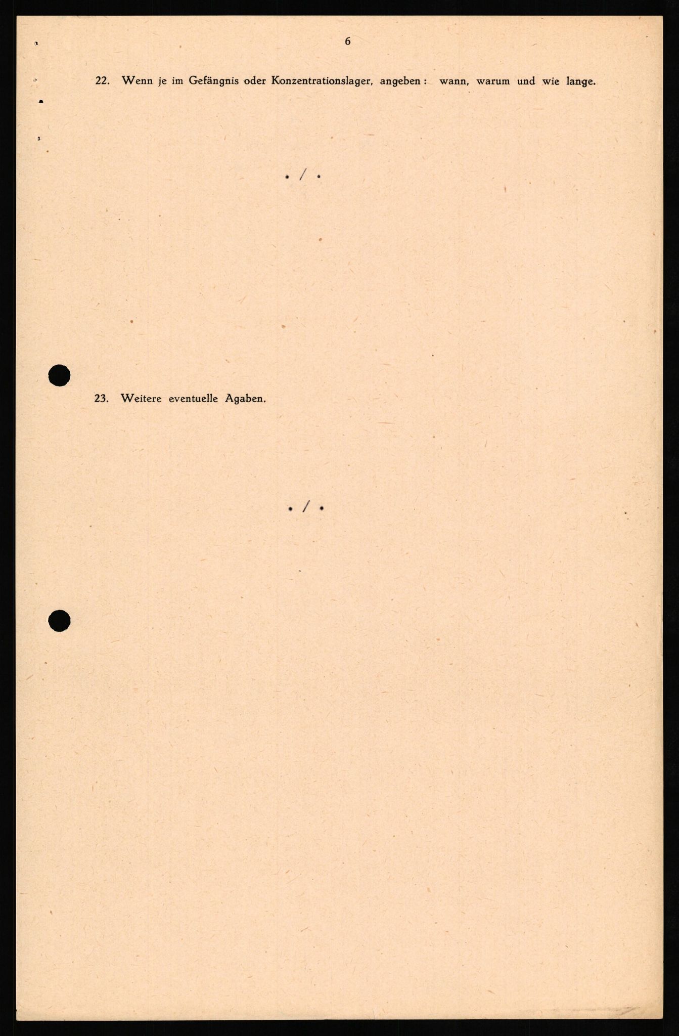 Forsvaret, Forsvarets overkommando II, RA/RAFA-3915/D/Db/L0027: CI Questionaires. Tyske okkupasjonsstyrker i Norge. Tyskere., 1945-1946, s. 400