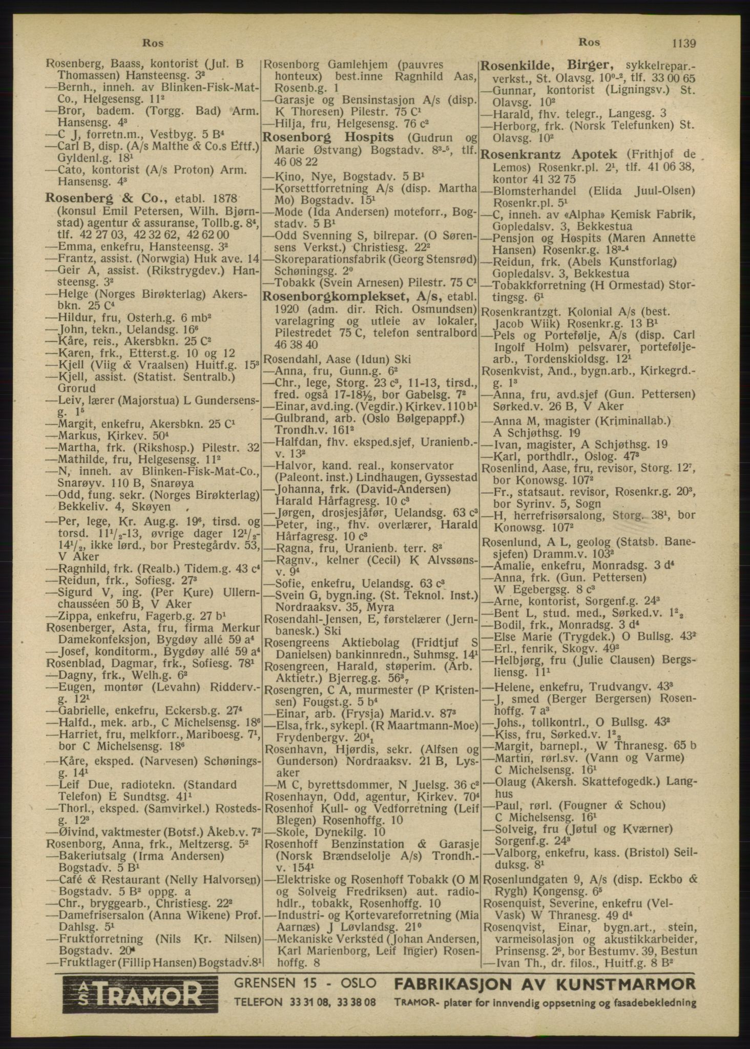 Kristiania/Oslo adressebok, PUBL/-, 1947, s. 1139