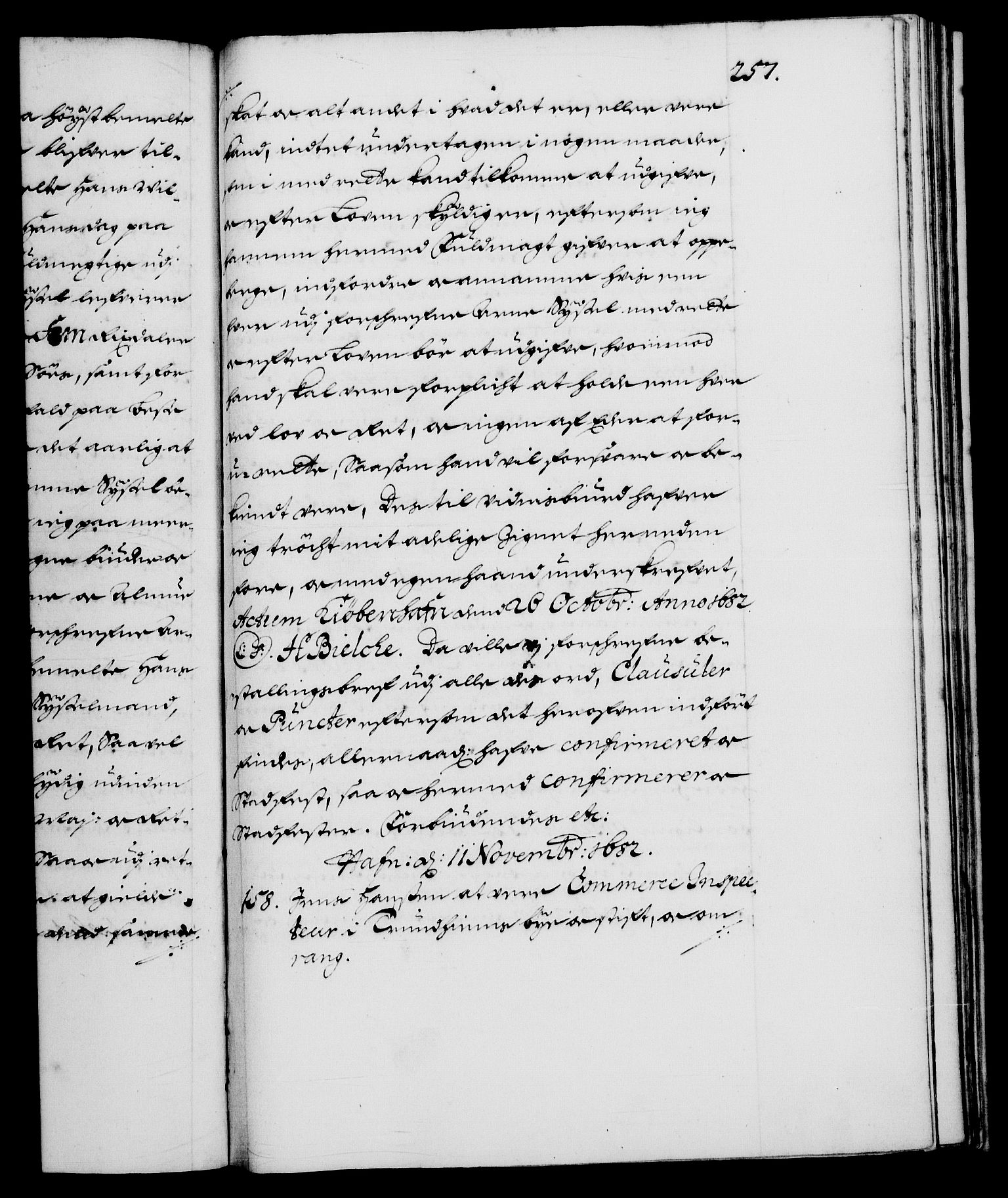 Danske Kanselli 1572-1799, RA/EA-3023/F/Fc/Fca/Fcaa/L0013: Norske registre (mikrofilm), 1681-1684, s. 257a