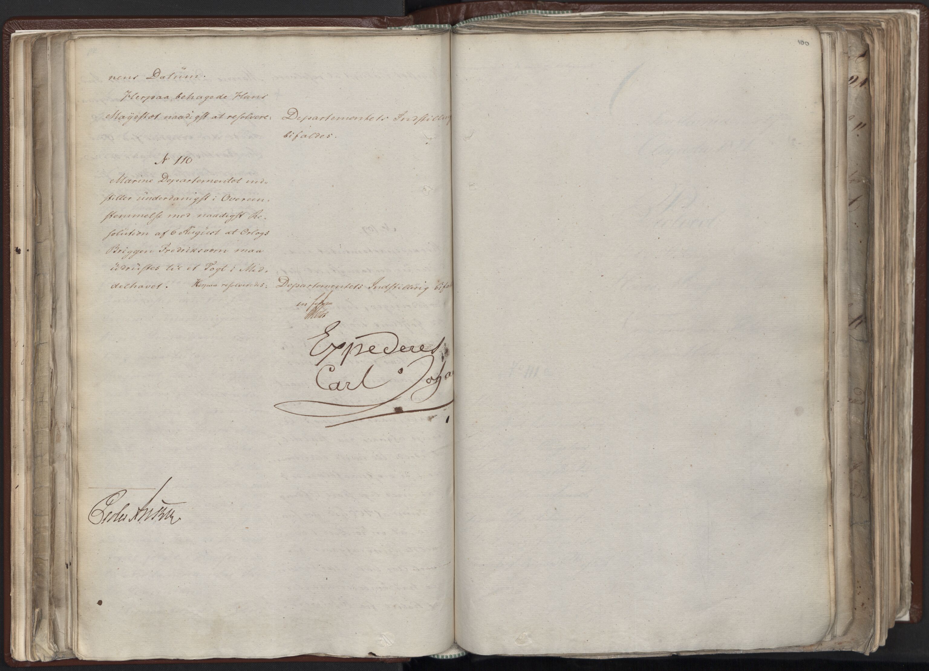 Statsrådssekretariatet, AV/RA-S-1001/A/Ab/L0012: Kgl. res. nr. 5679-6008 II, 1821, s. 99b-100a