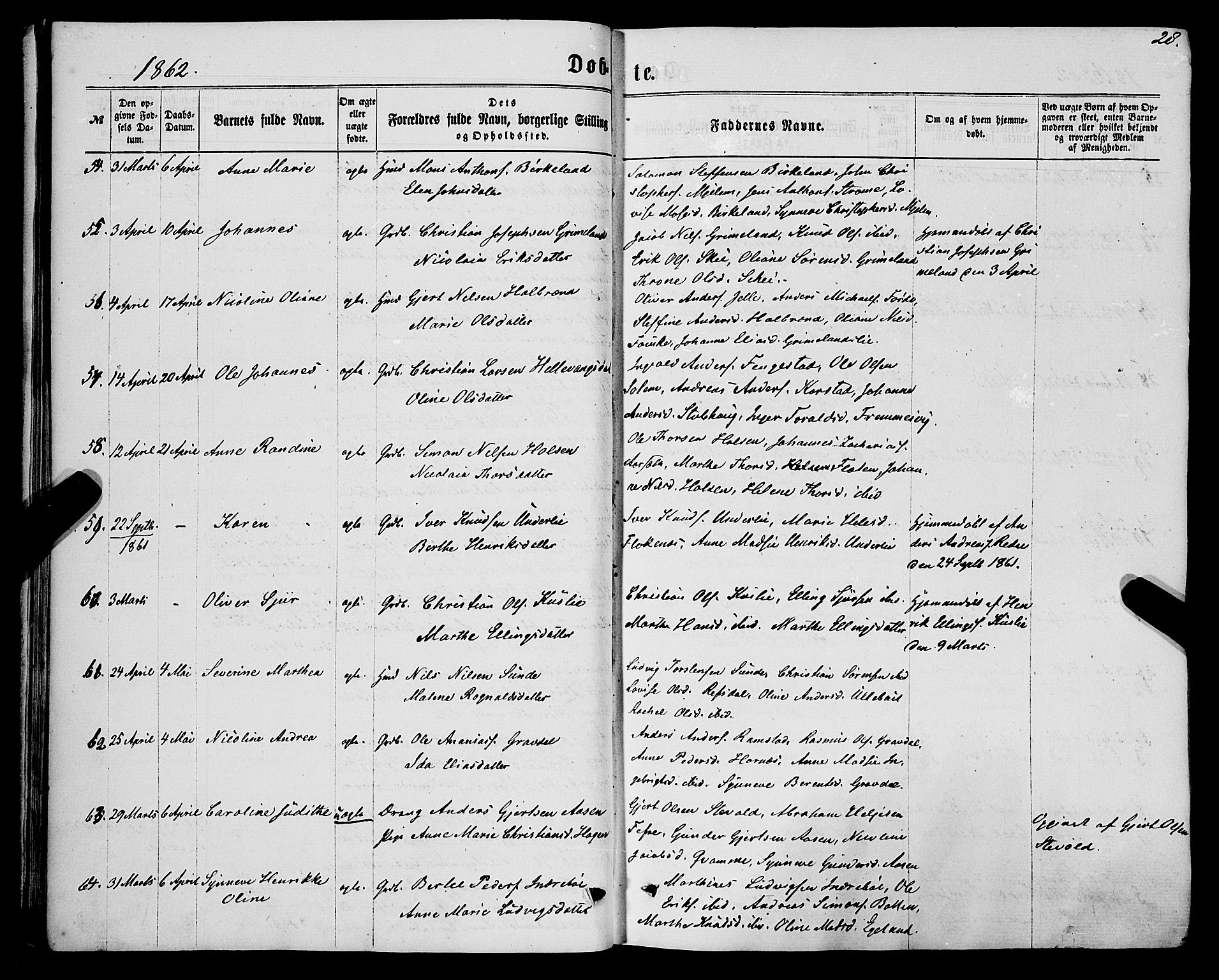 Førde sokneprestembete, AV/SAB-A-79901/H/Haa/Haaa/L0009: Ministerialbok nr. A 9, 1861-1877, s. 28