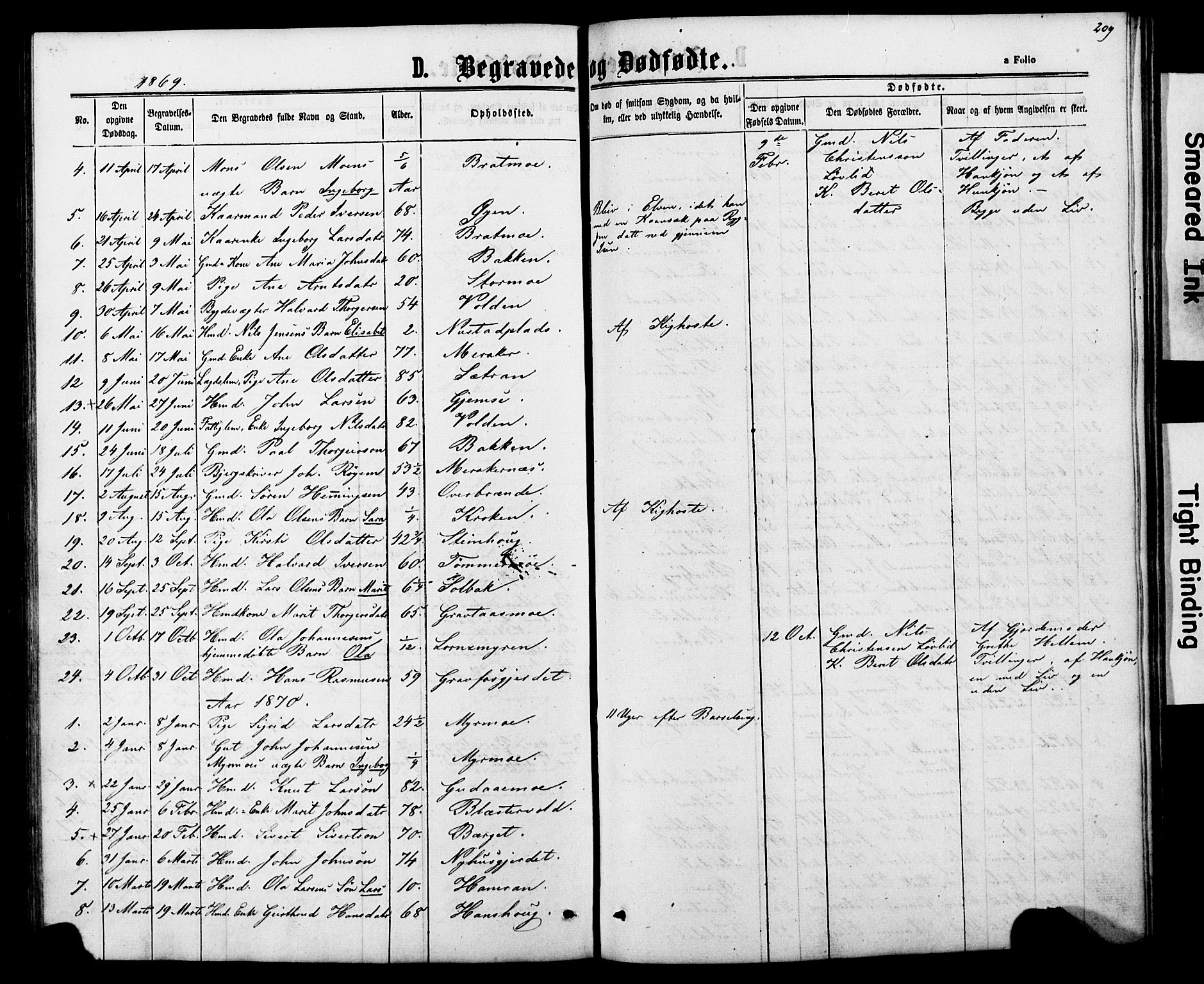 Ministerialprotokoller, klokkerbøker og fødselsregistre - Nord-Trøndelag, AV/SAT-A-1458/706/L0049: Klokkerbok nr. 706C01, 1864-1895, s. 209