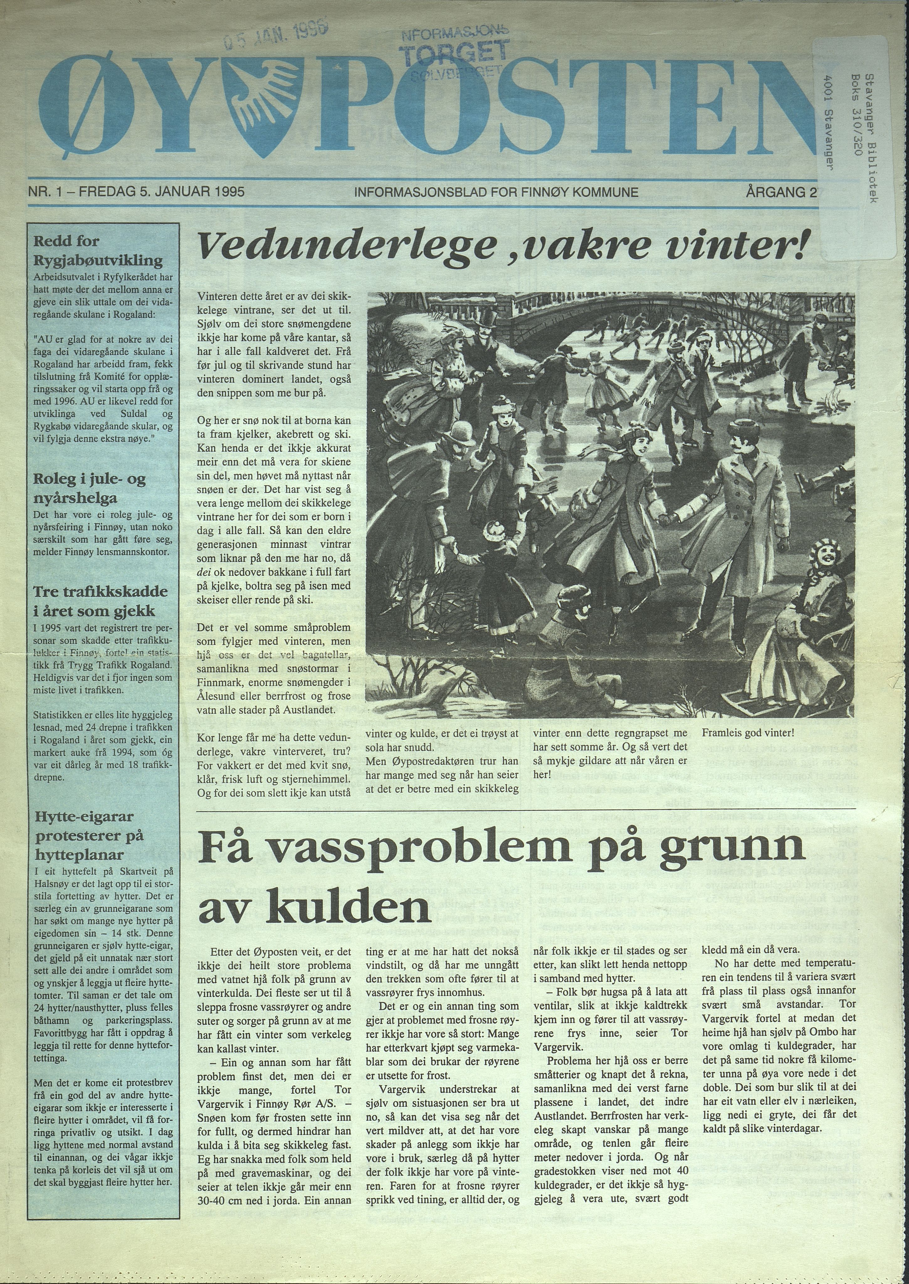 , Finnøy kommune, Øyposten, 1996, 1996