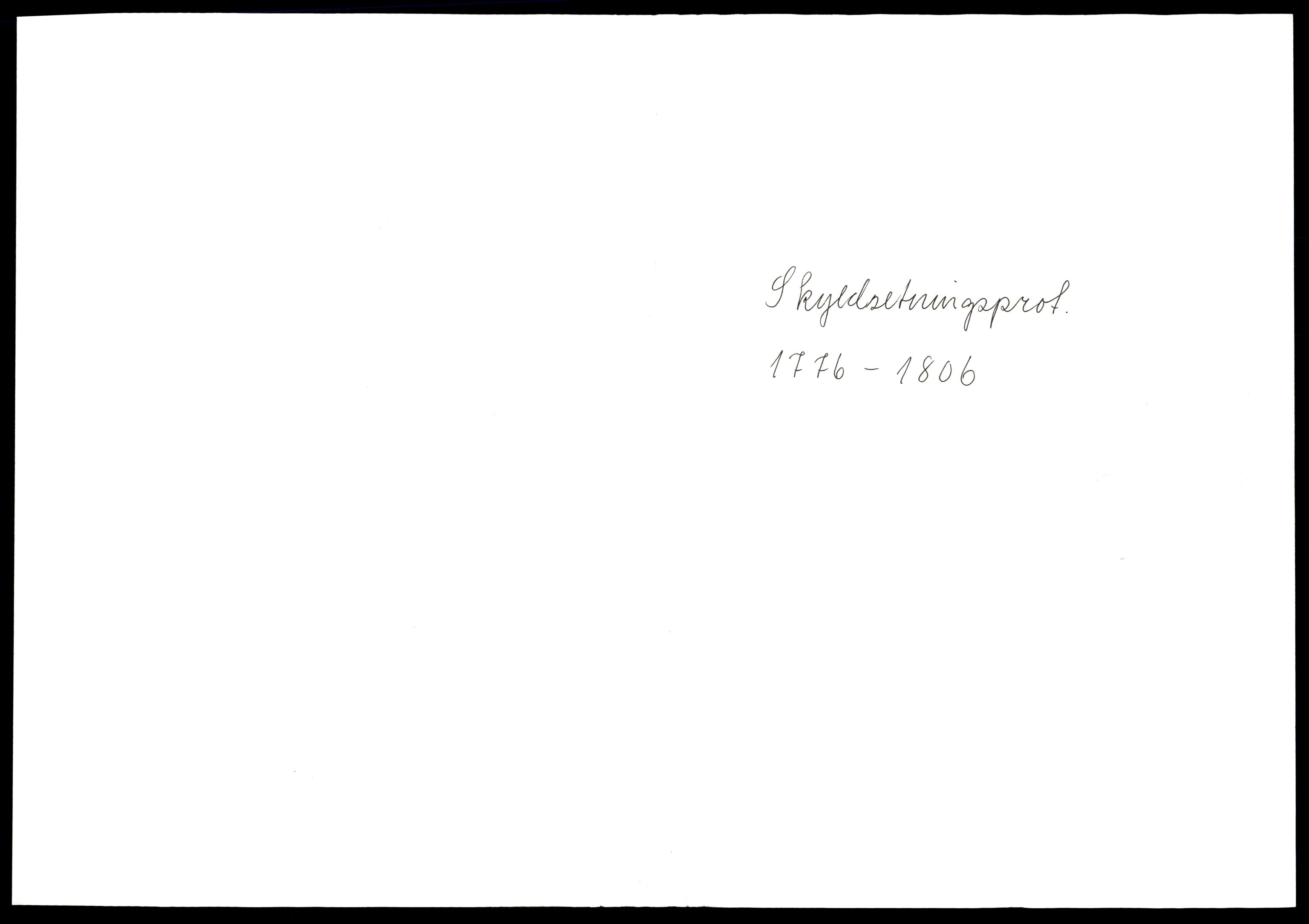 Statsarkivet i Trondheim, AV/SAT-A-4183/J/Jq/L0057: Skifteprotokoller, bygselsprotokoller m.v., 1776-1806