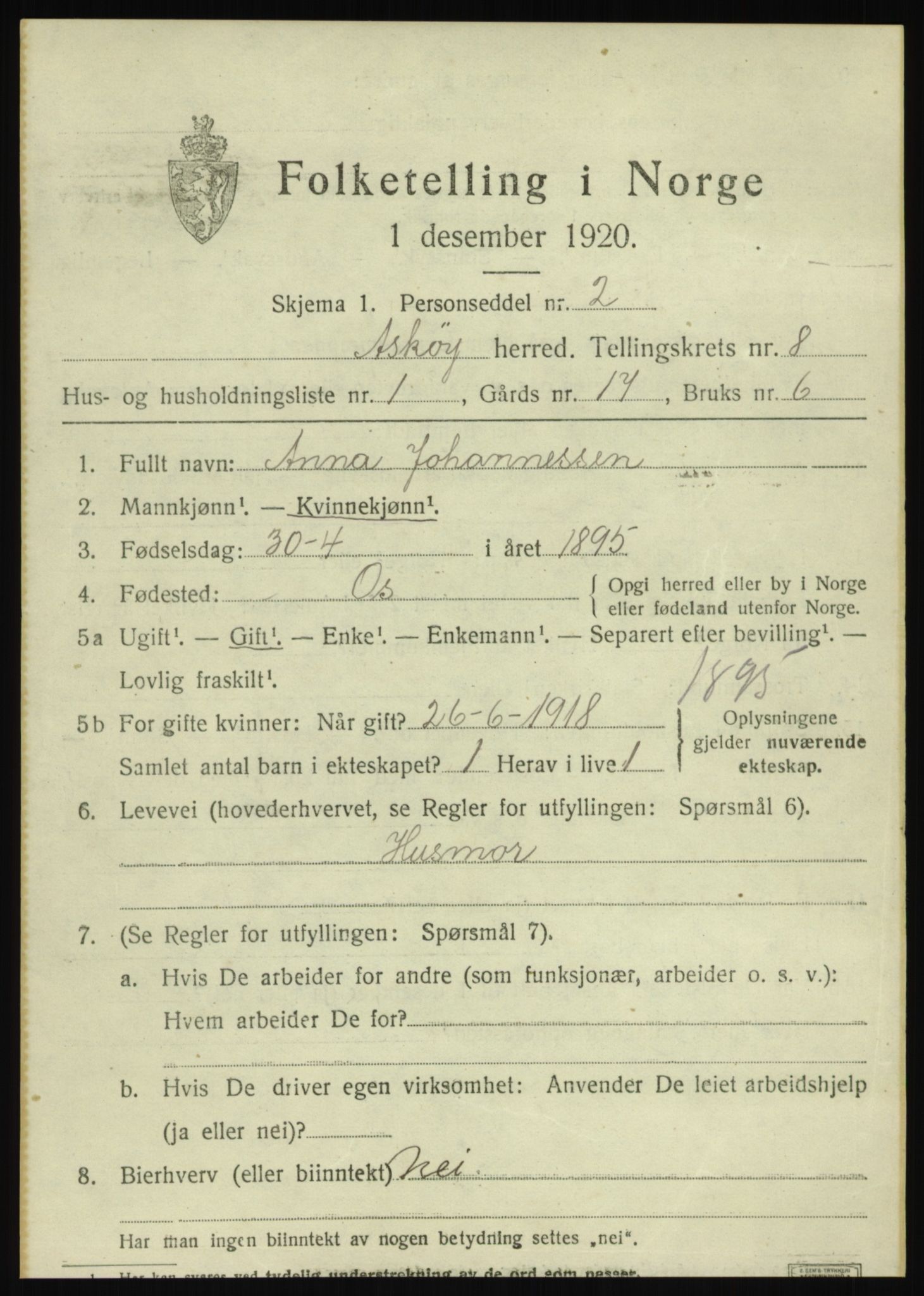 SAB, Folketelling 1920 for 1247 Askøy herred, 1920, s. 11672