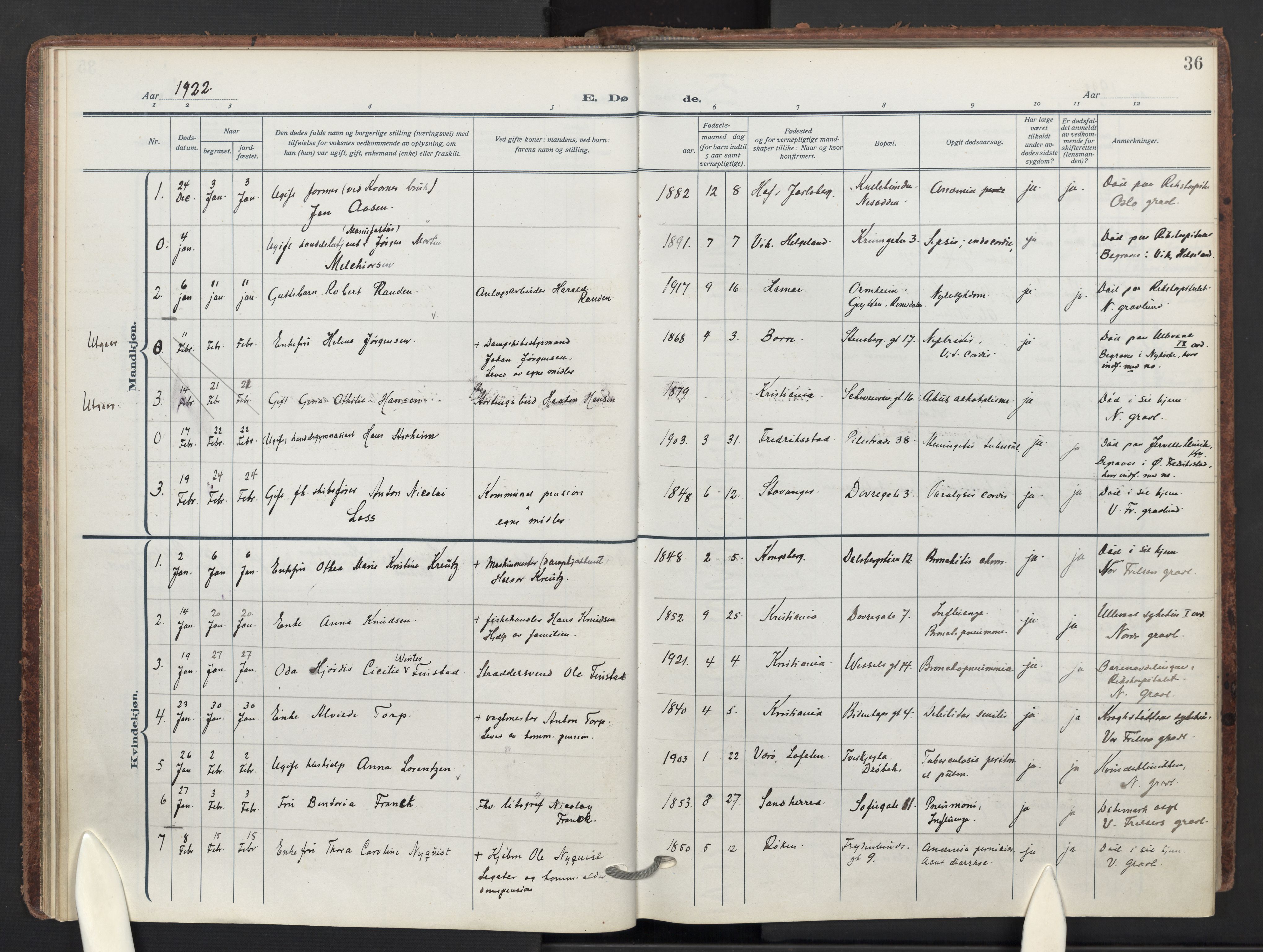 Markus prestekontor Kirkebøker, AV/SAO-A-10830/F/L0004: Ministerialbok nr. 4, 1917-1943, s. 36