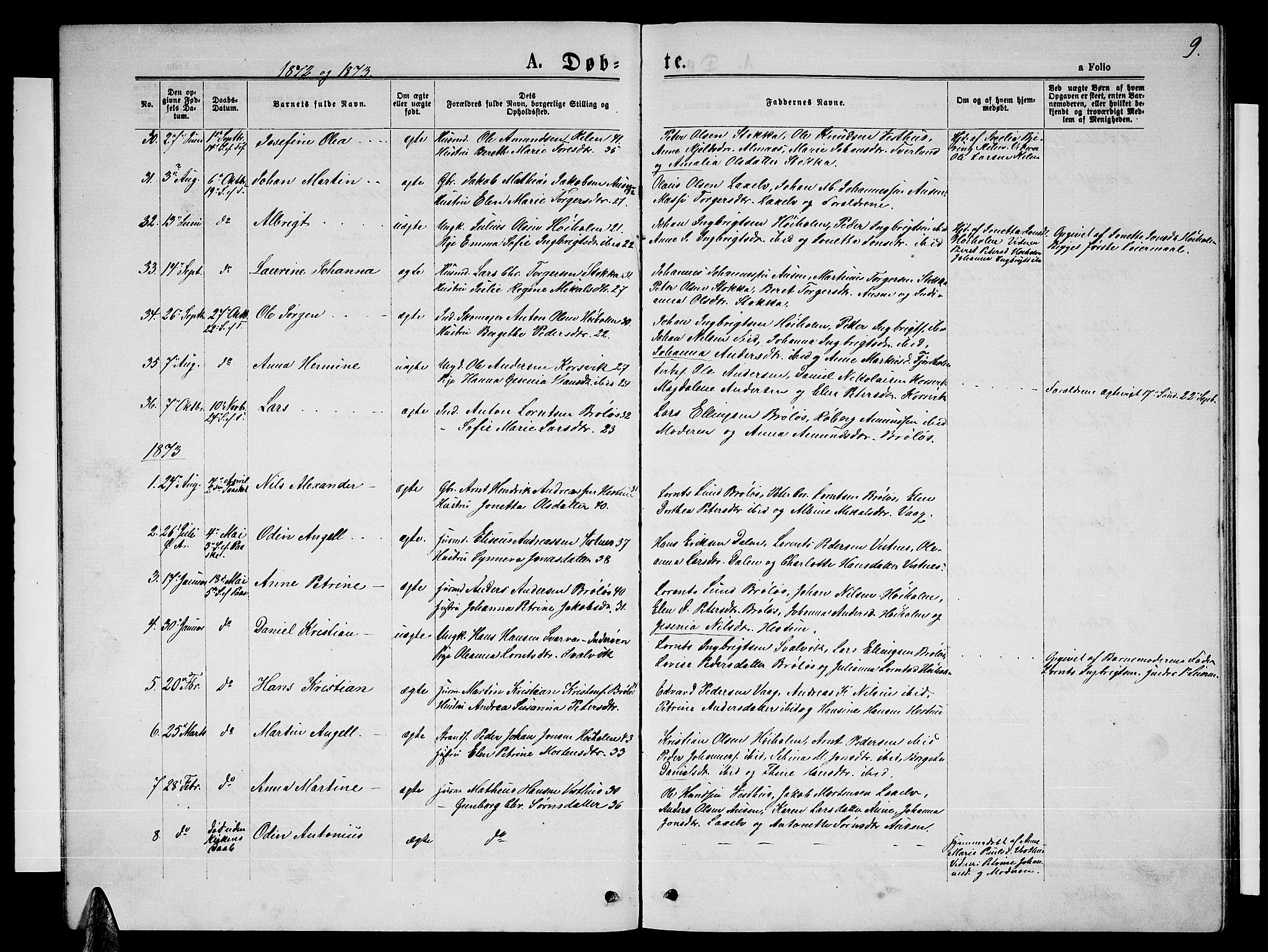 Ministerialprotokoller, klokkerbøker og fødselsregistre - Nordland, SAT/A-1459/819/L0276: Klokkerbok nr. 819C02, 1869-1887, s. 9