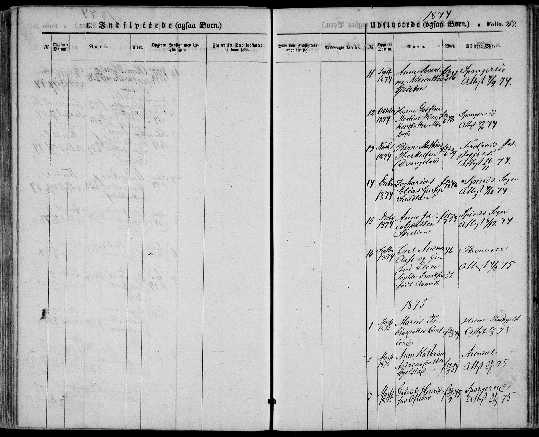 Lyngdal sokneprestkontor, AV/SAK-1111-0029/F/Fa/Fac/L0010: Ministerialbok nr. A 10, 1865-1878, s. 367