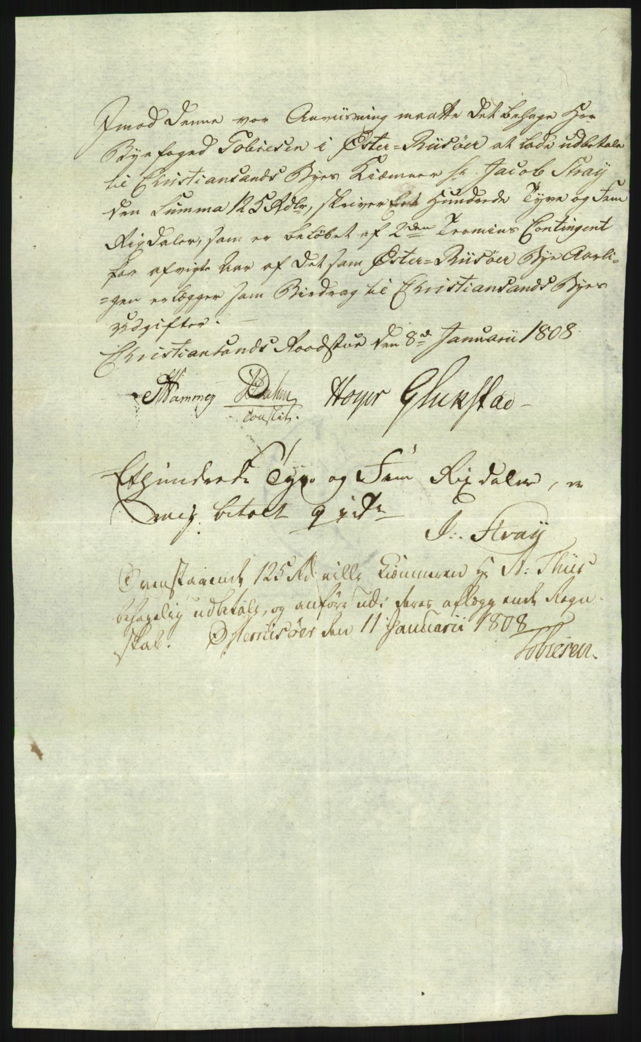Danske Kanselli 1800-1814, AV/RA-EA-3024/K/Kk/Kka/Kkac/L0237: Kjøpstadregnskap Øster Risør, 1805-1810, s. 573