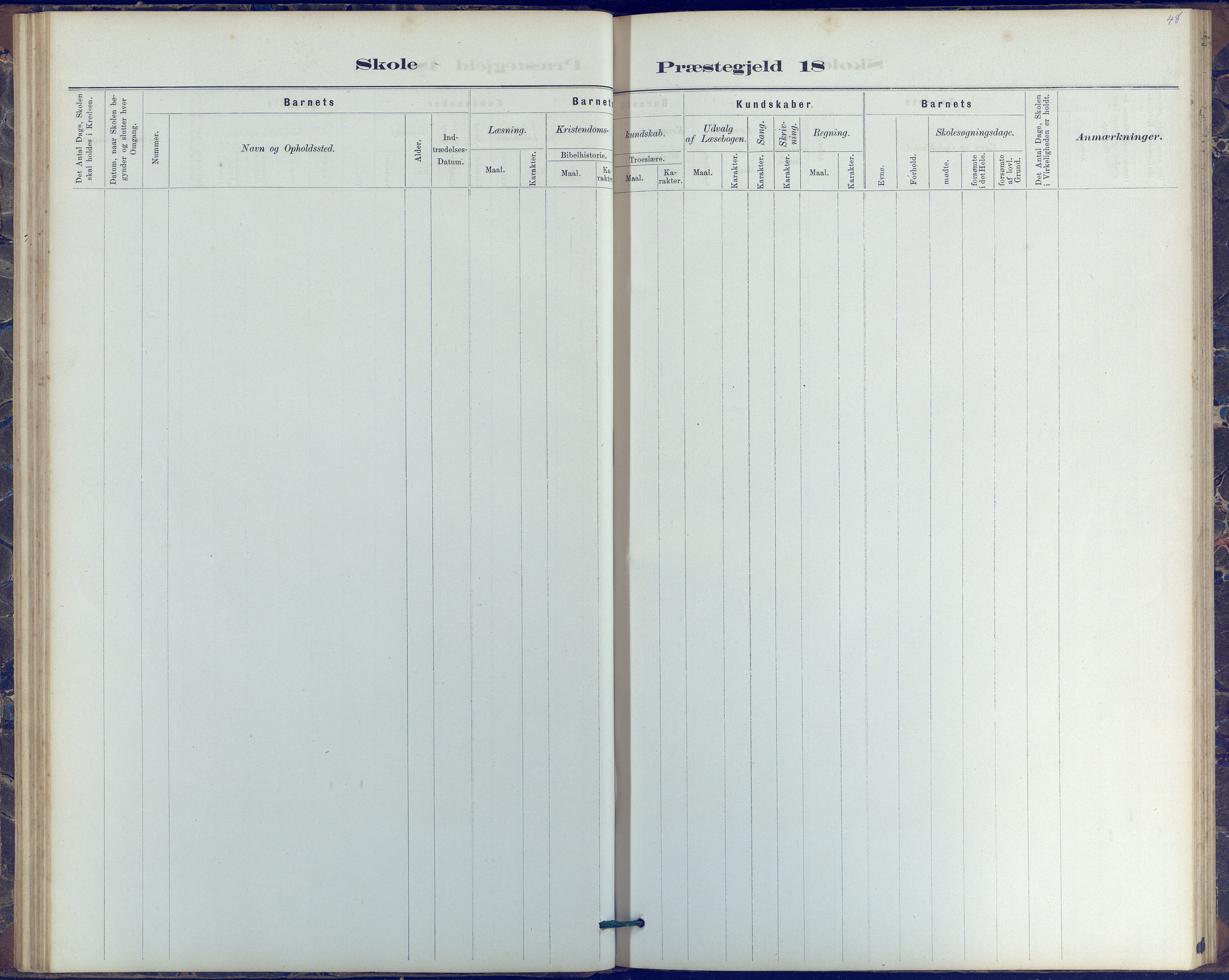 Austre Moland kommune, AAKS/KA0918-PK/09/09b/L0003: Skoleprotokoll, 1879-1891, s. 48