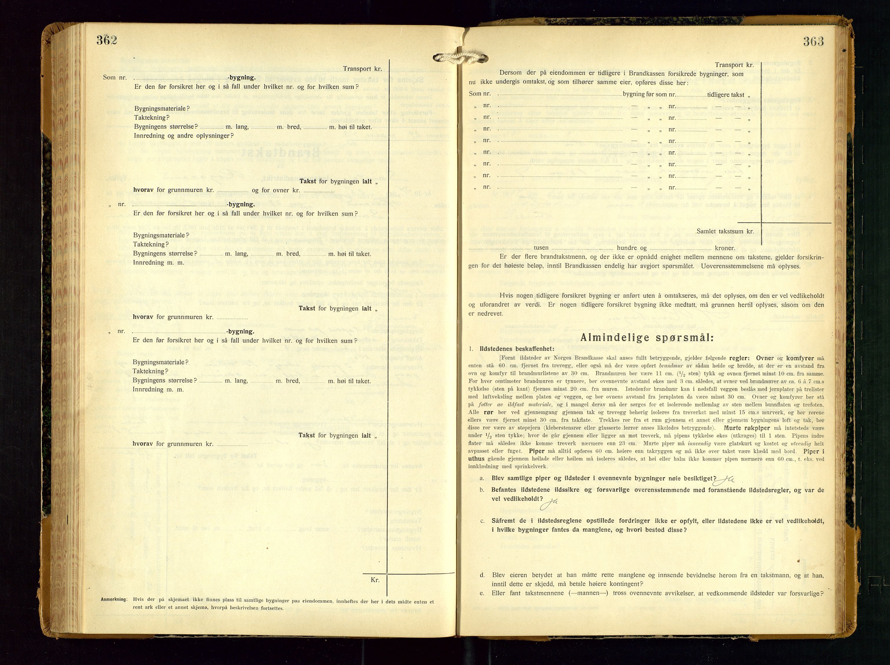 Sauda lensmannskontor, AV/SAST-A-100177/Gob/L0003: Branntakstprotokoll - skjematakst, 1928-1936, s. 362-363